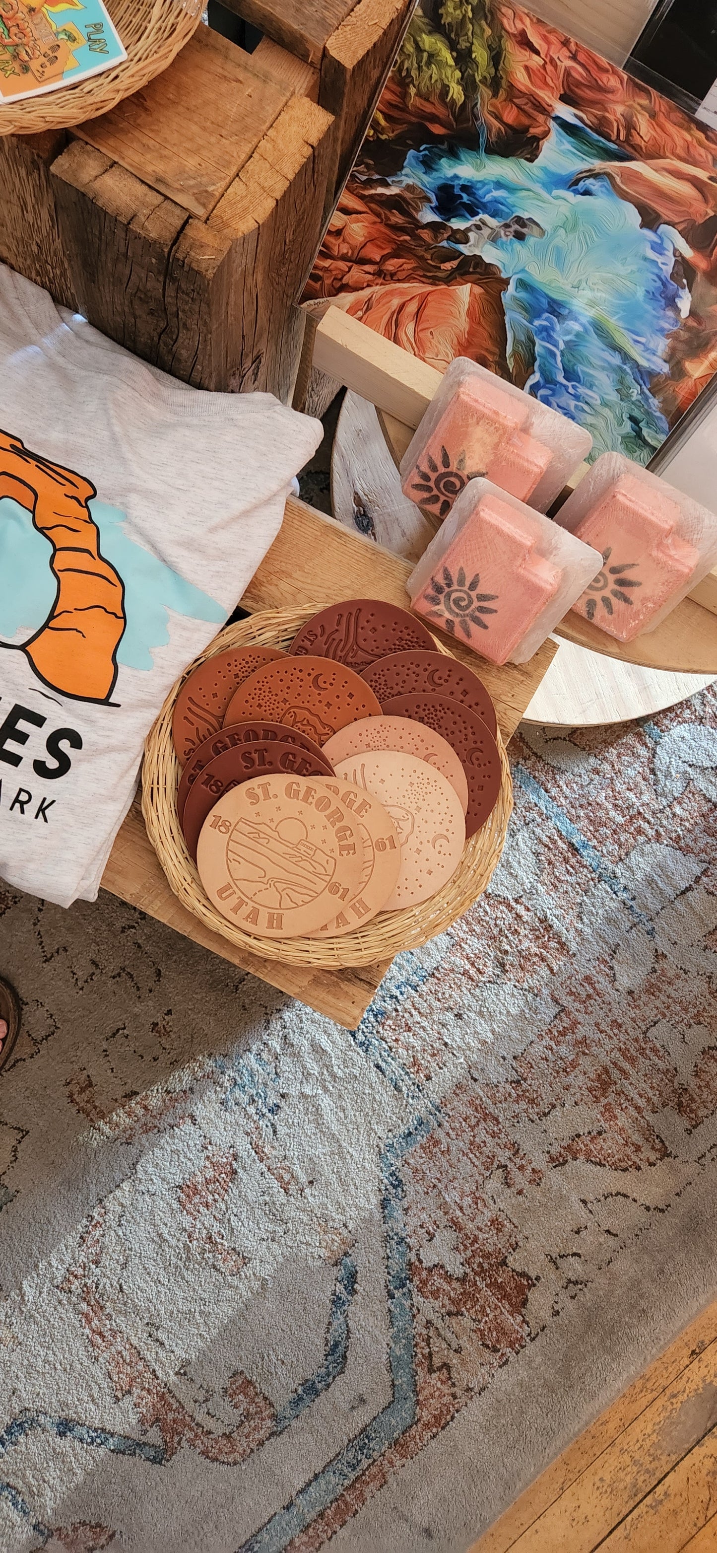 St. George - Leather Coasters