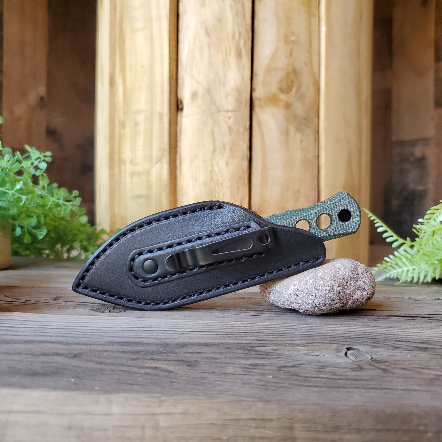 QSP Canary K.N.I.F.E with handcrafted leather Sheath - Lazy 3 Leather Company