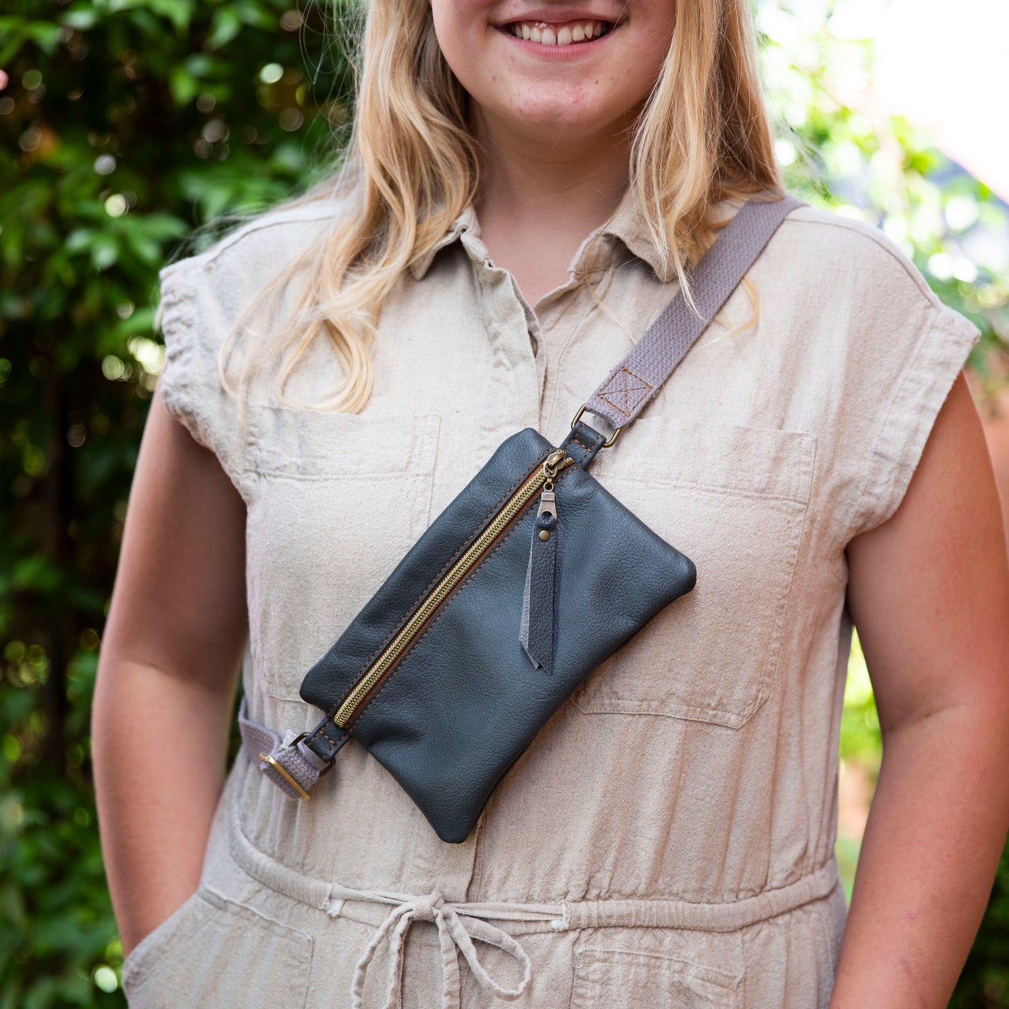 Erika Chest Bag – One-of-a-Kind Leather Sling