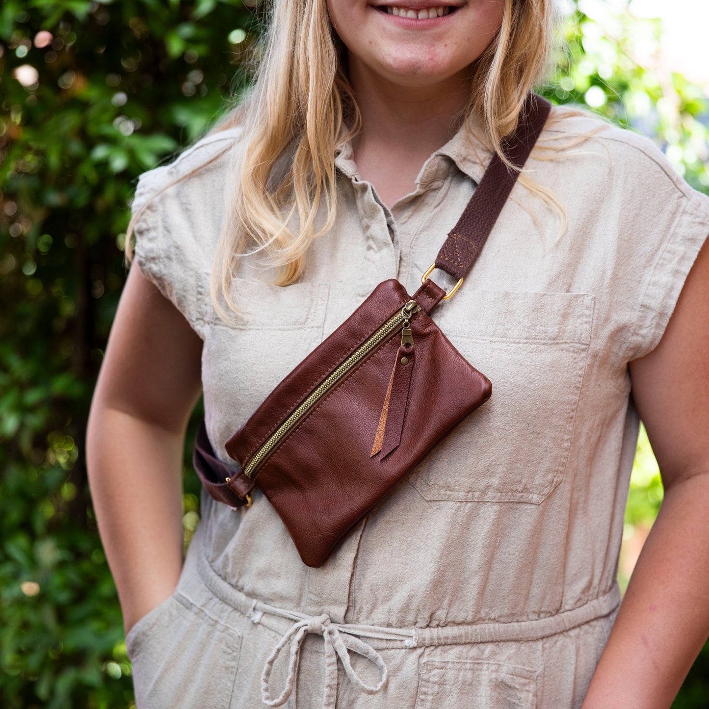 Erika Chest Bag – One-of-a-Kind Leather Sling