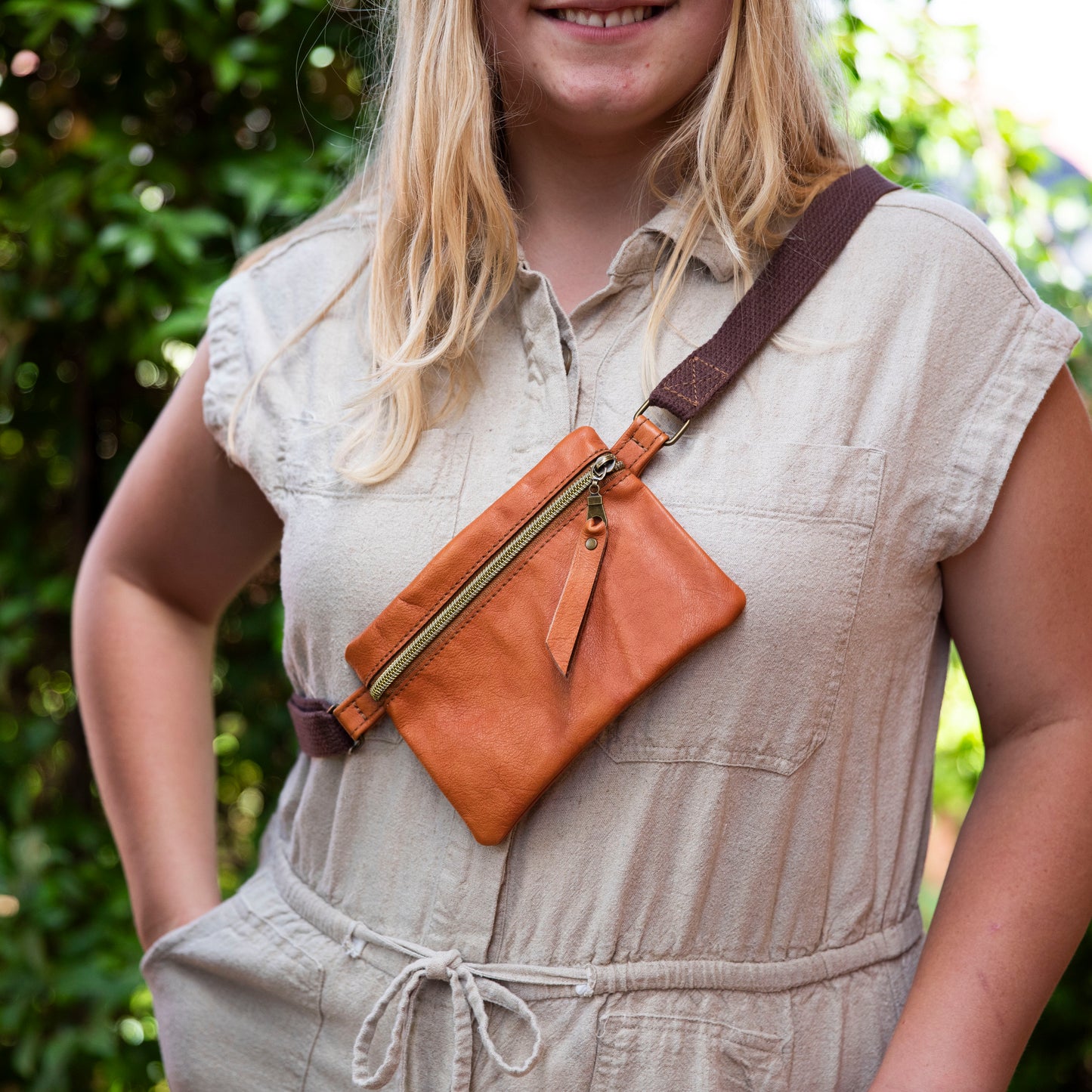 Erika Chest Bag – One-of-a-Kind Leather Sling