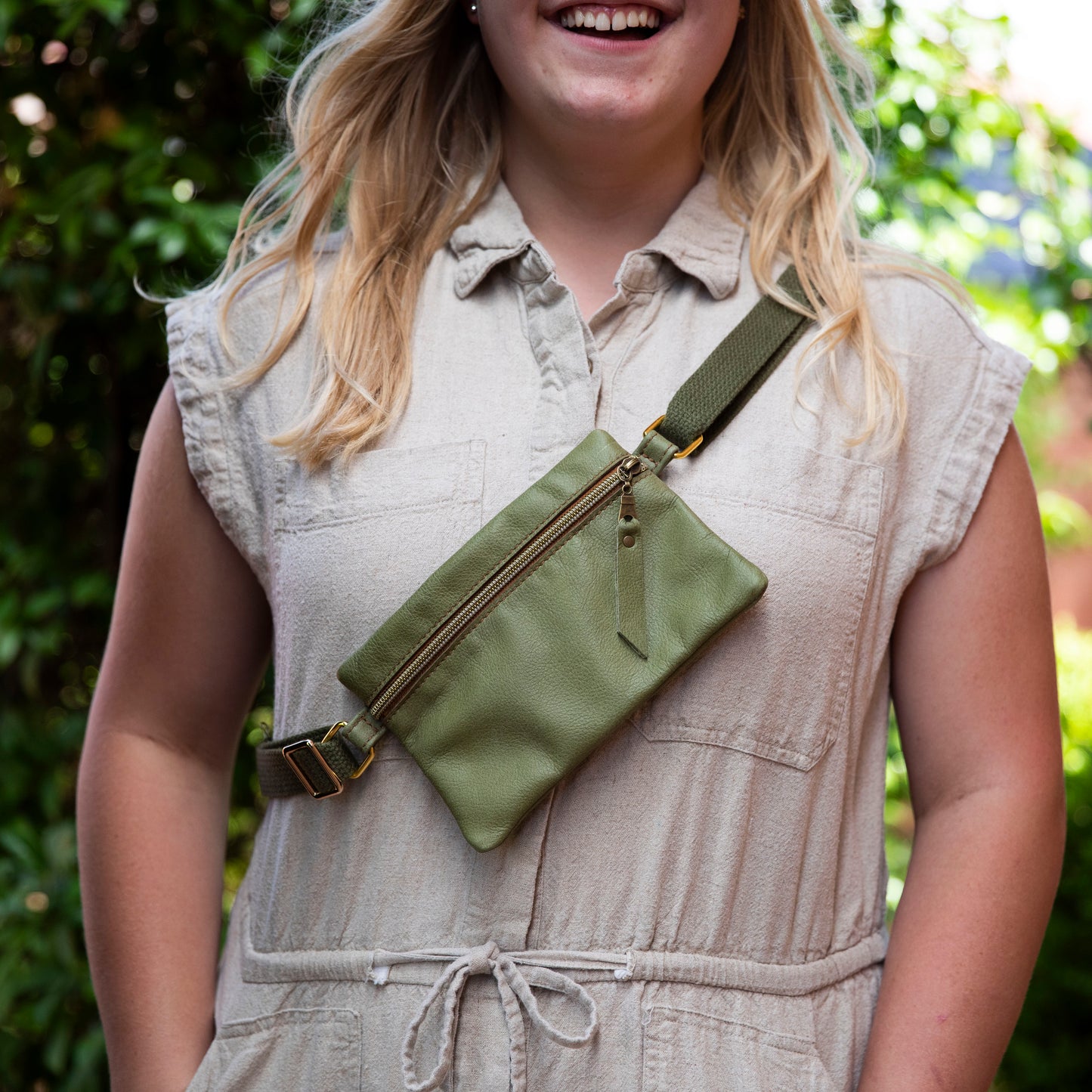 Erika Chest Bag – One-of-a-Kind Leather Sling