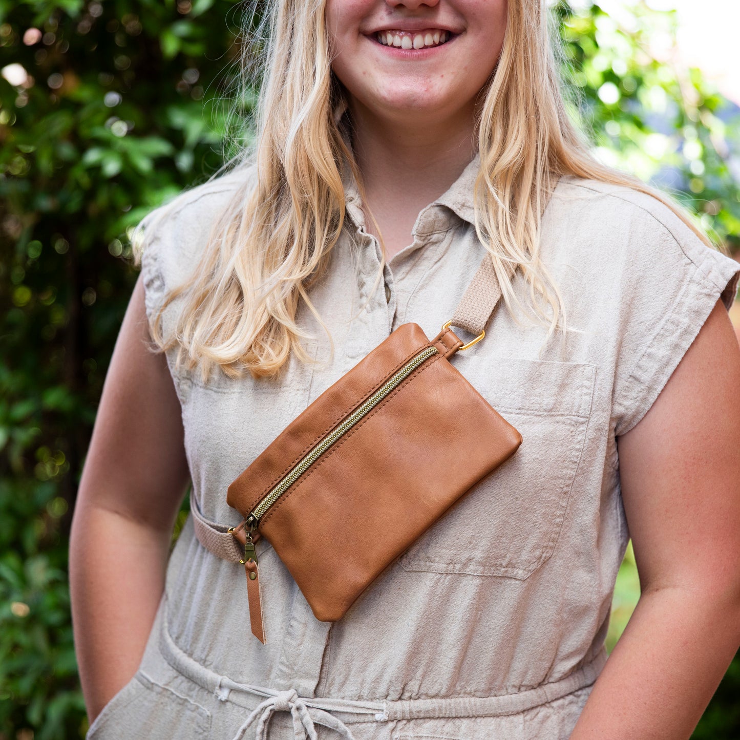 Erika Chest Bag – One-of-a-Kind Leather Sling