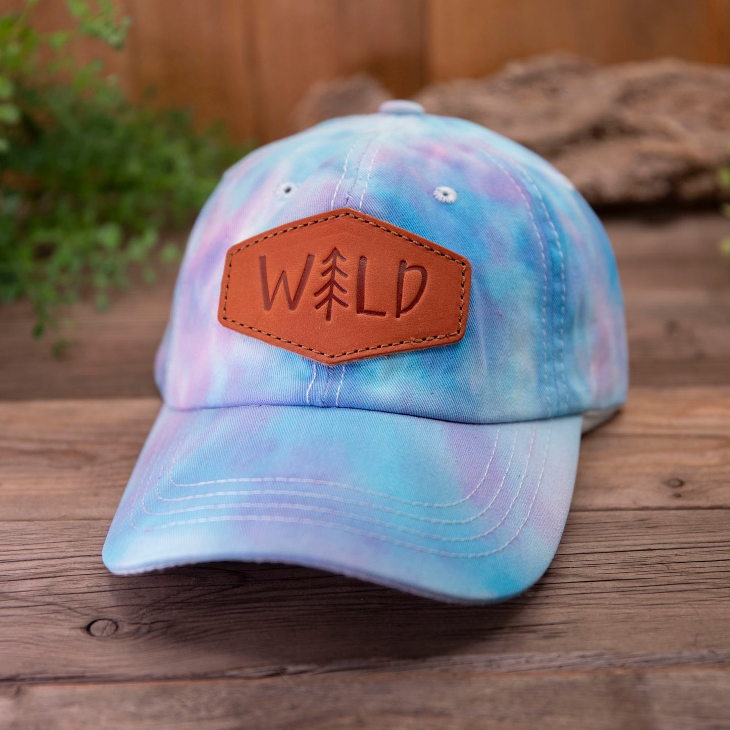 Wild Diamond Leather Patch Hat – Full Grain Snapback Trucker