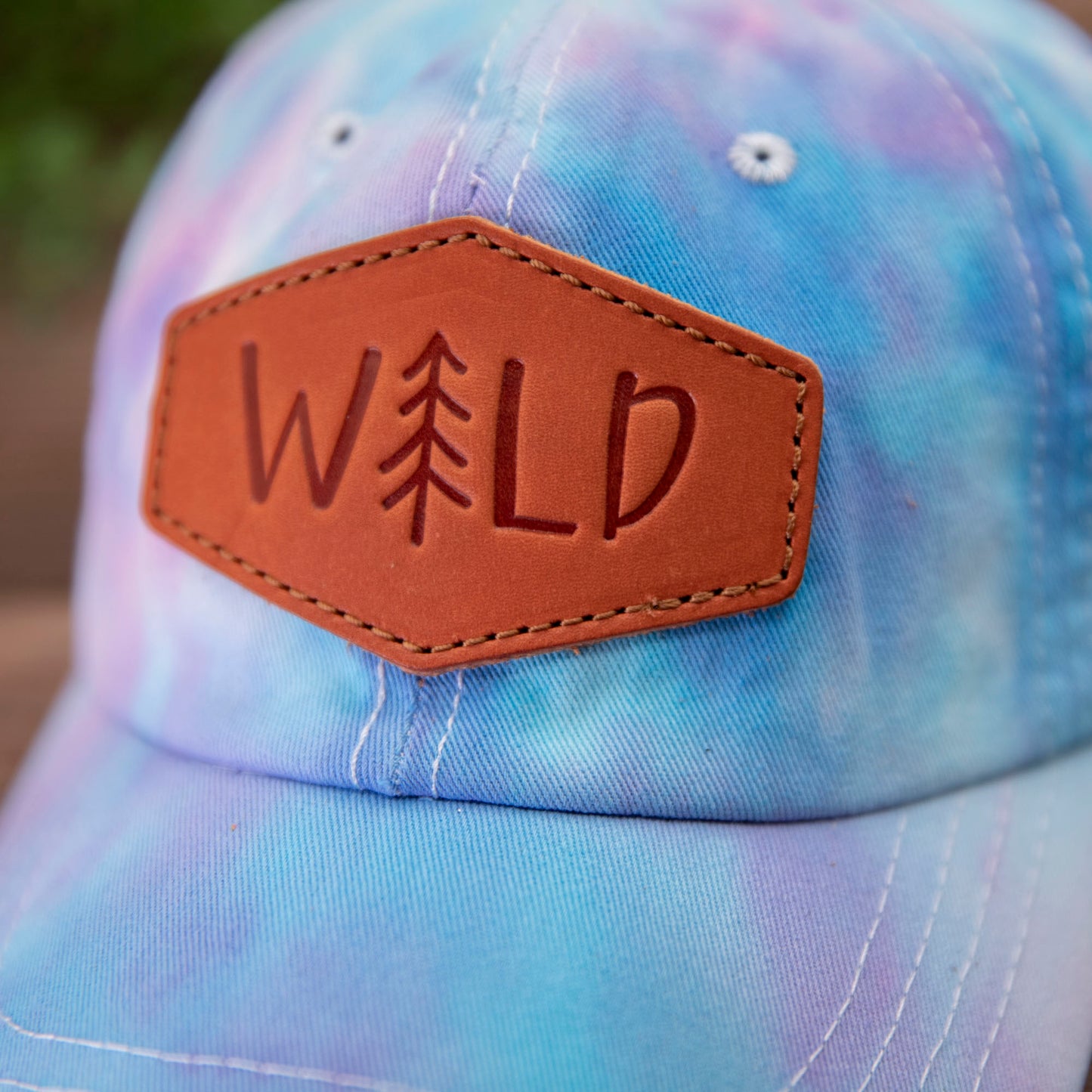 Wild Diamond Leather Patch Hat – Full Grain Snapback Trucker