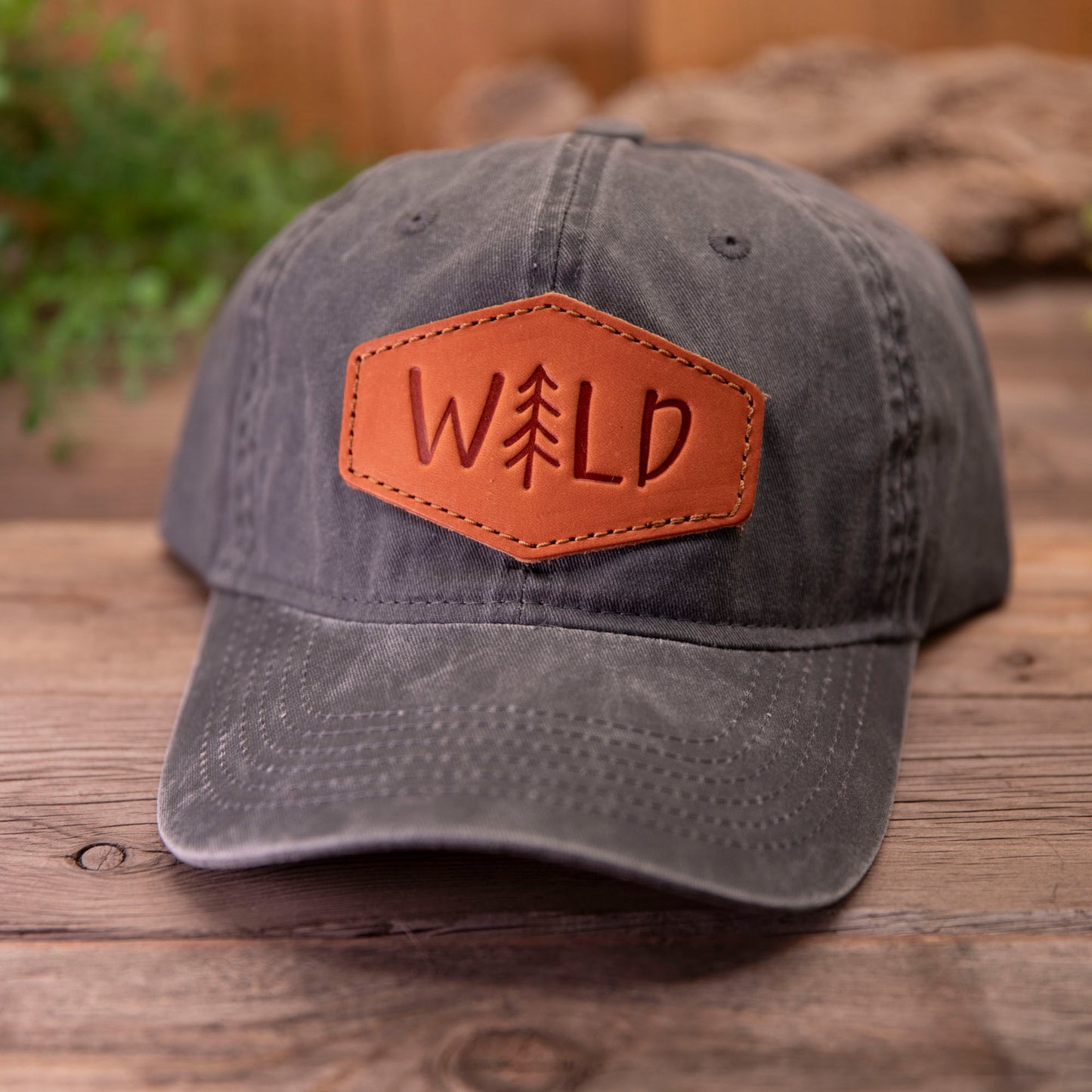 Wild Diamond Leather Patch Hat – Full Grain Snapback Trucker