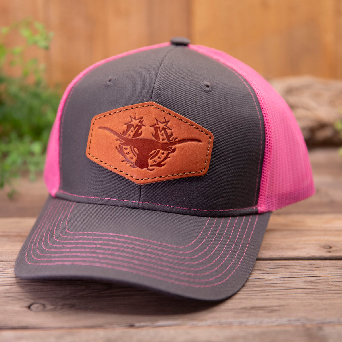Texas Longhorns Hat TX State Shaped Leather Patch Hat, Hook 'em