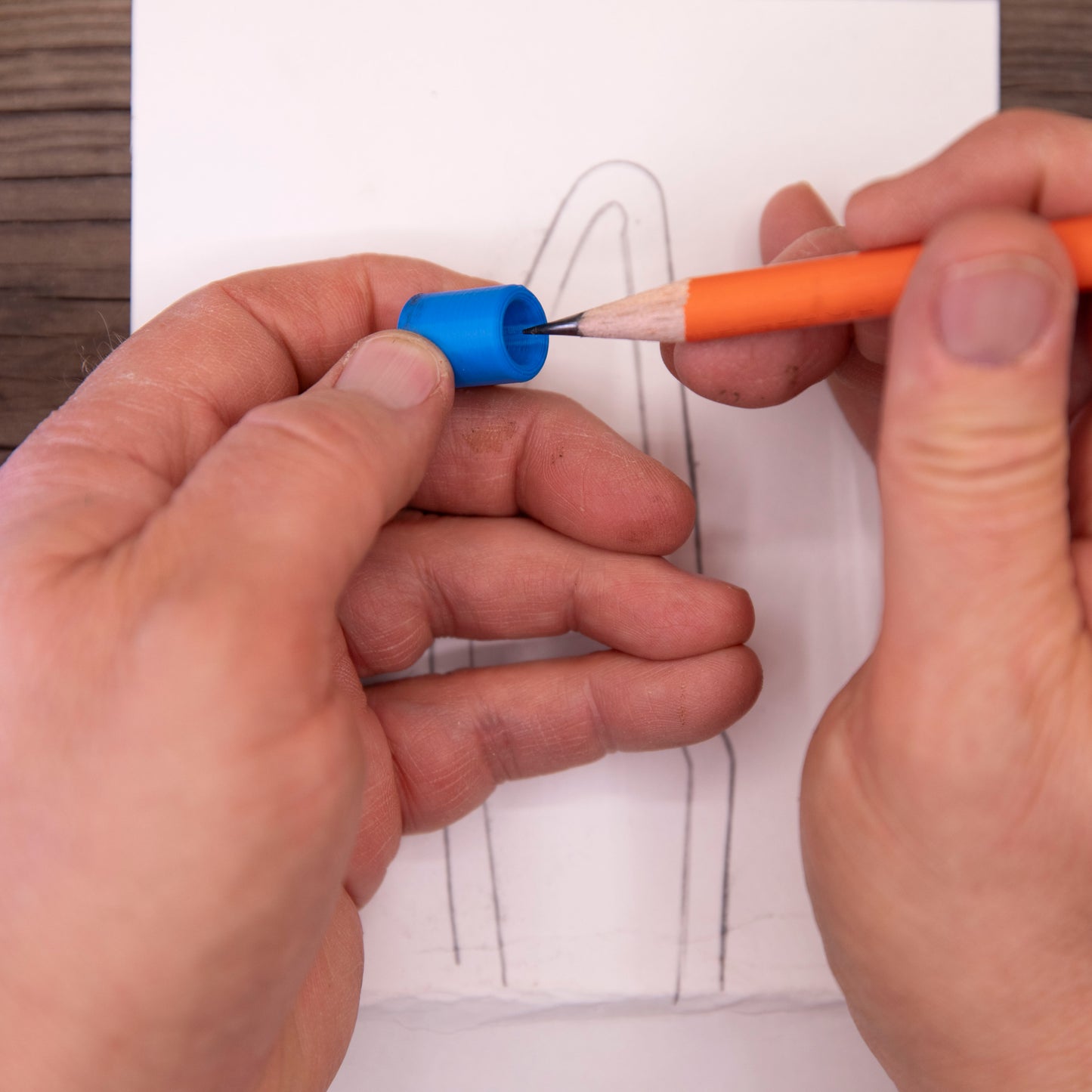 3D Printed Pencil Pattern Guide, Set of 4