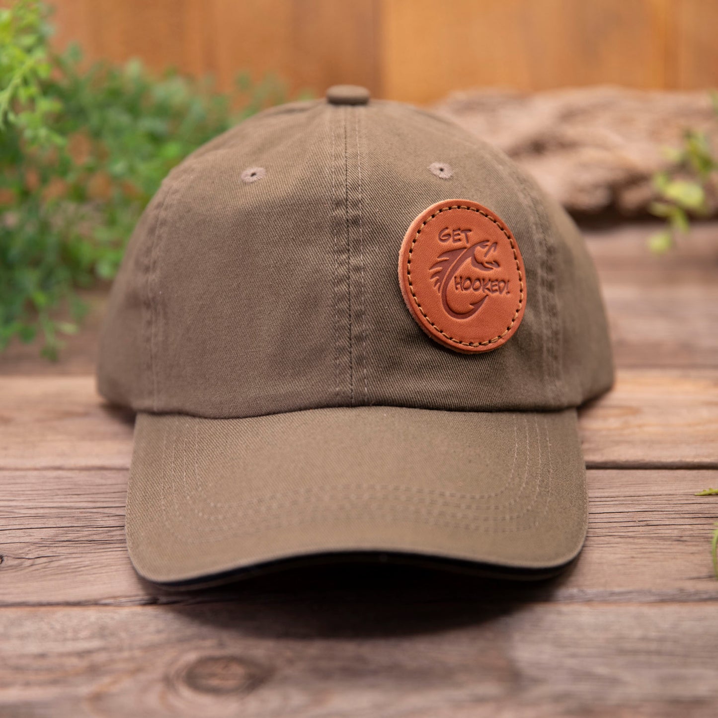 Get Hooked Leather Patch Hat