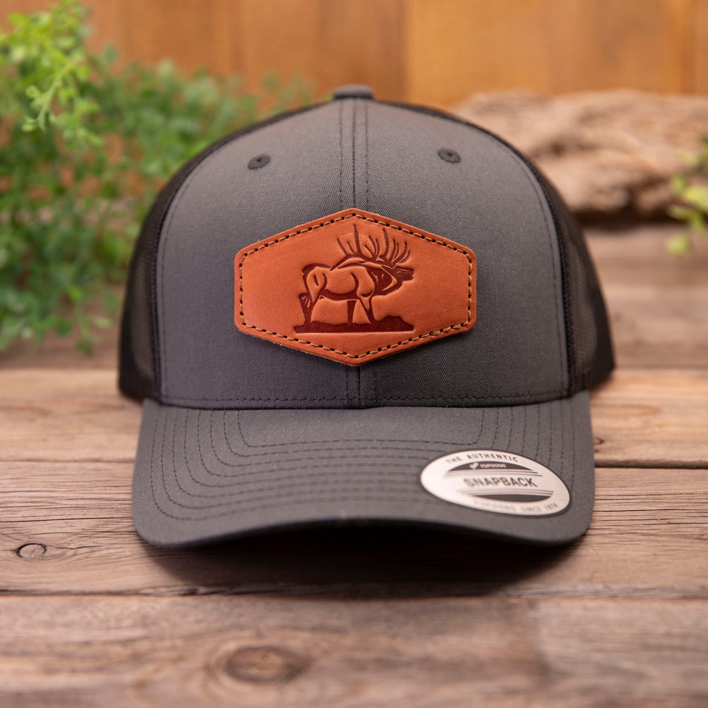 Elk Leather Patch Hat