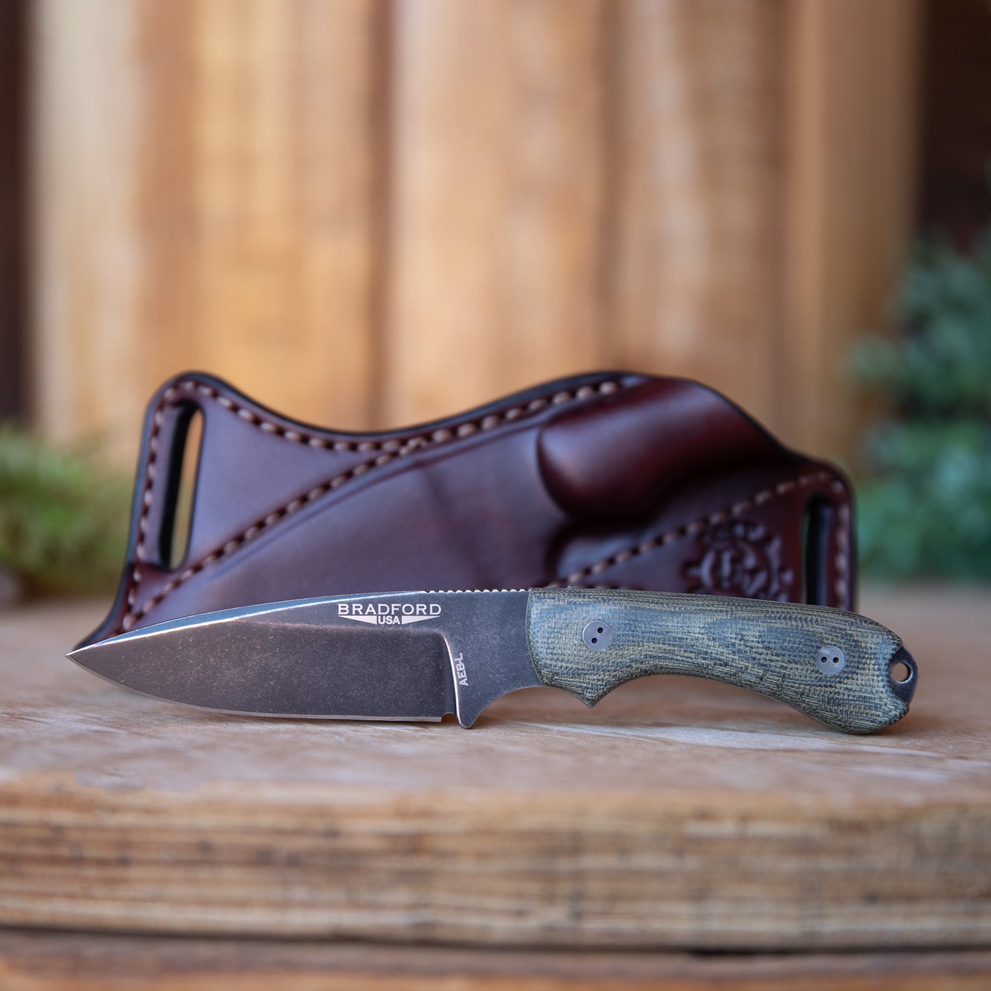 Bradford Guardian 3 Camo with Leather Scout Carry Sheath