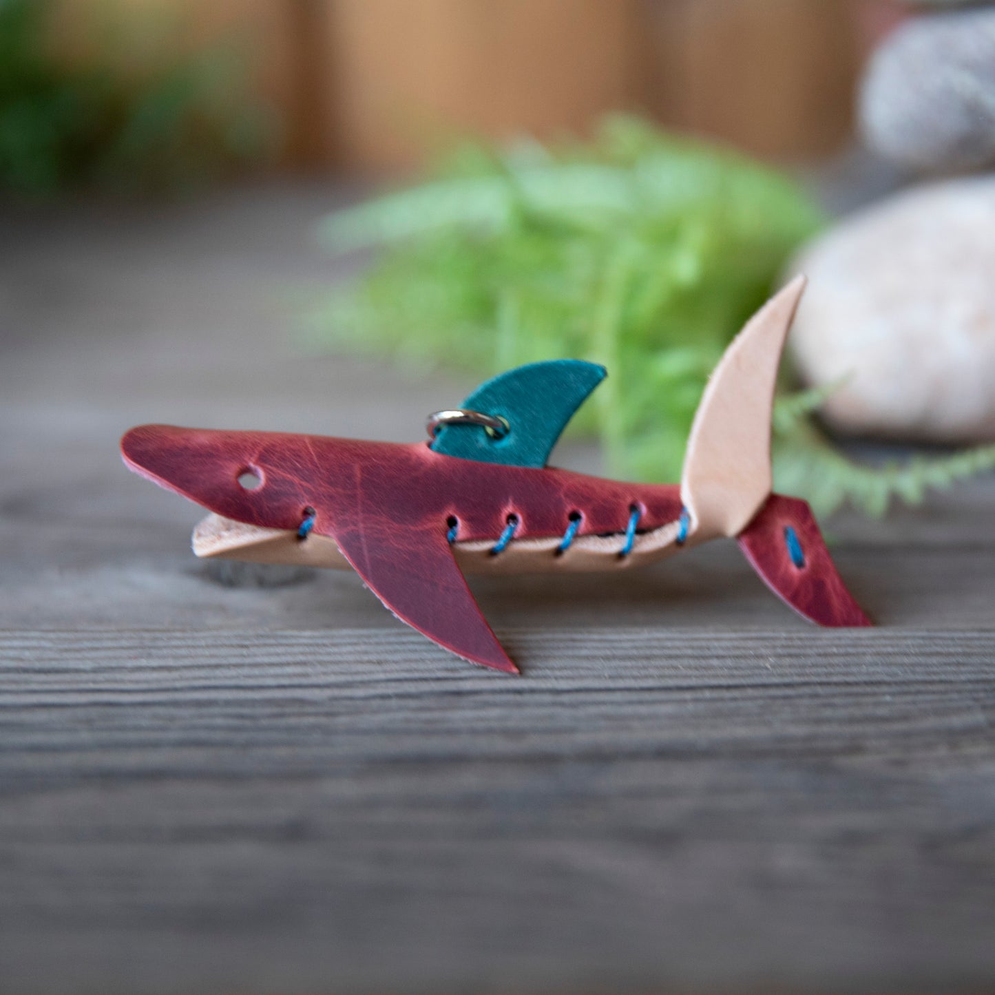 Leather Animal Shark Keychains - Lazy 3 Leather Company