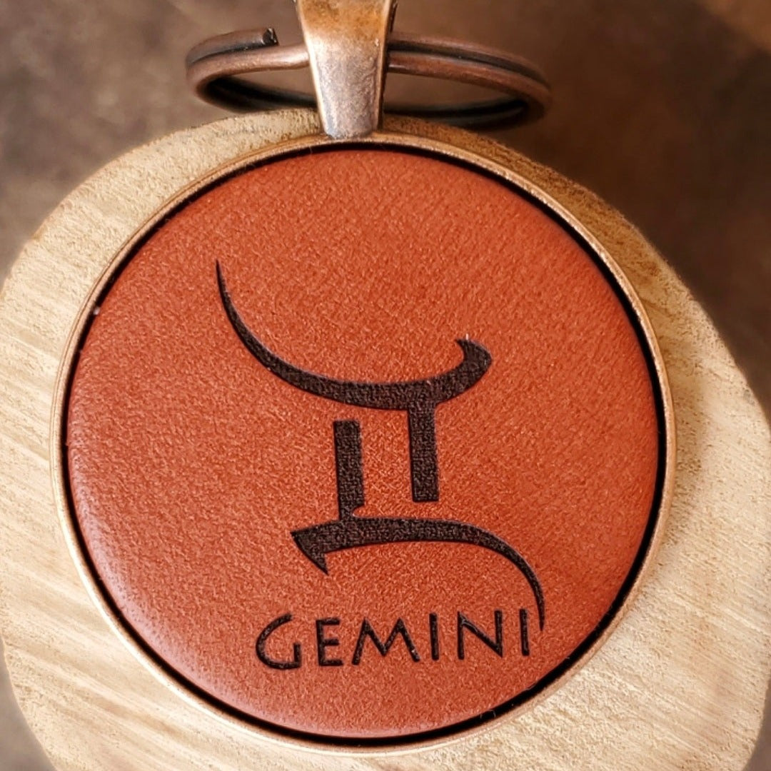 Laser Engraved Leather Keychain - Lazy 3 Leather Company