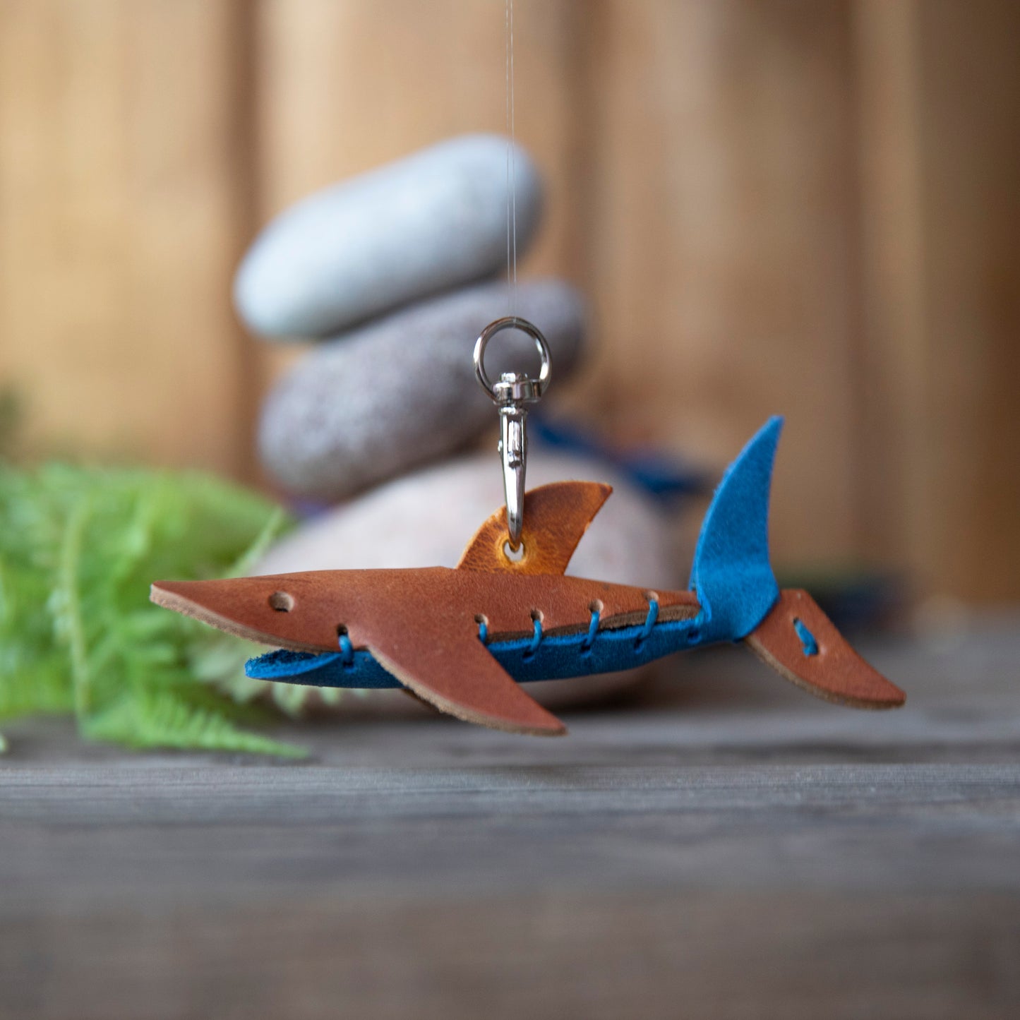 Leather Animal Shark Keychains - Lazy 3 Leather Company