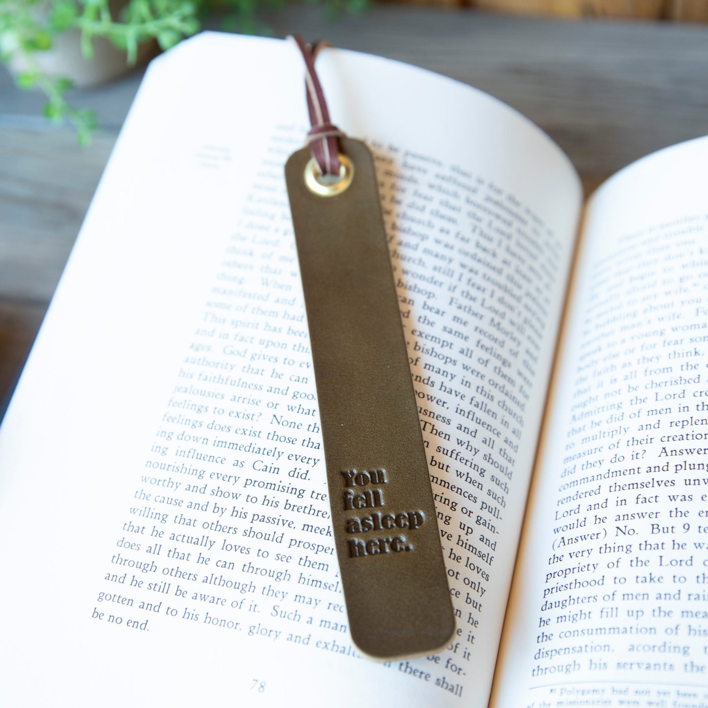 You Fell Asleep Here Bookmark - Lazy 3 Leather Company