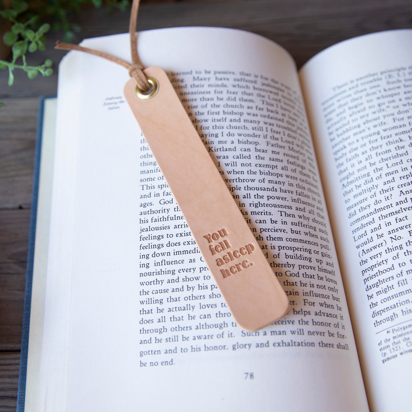 You Fell Asleep Here Bookmark - Lazy 3 Leather Company