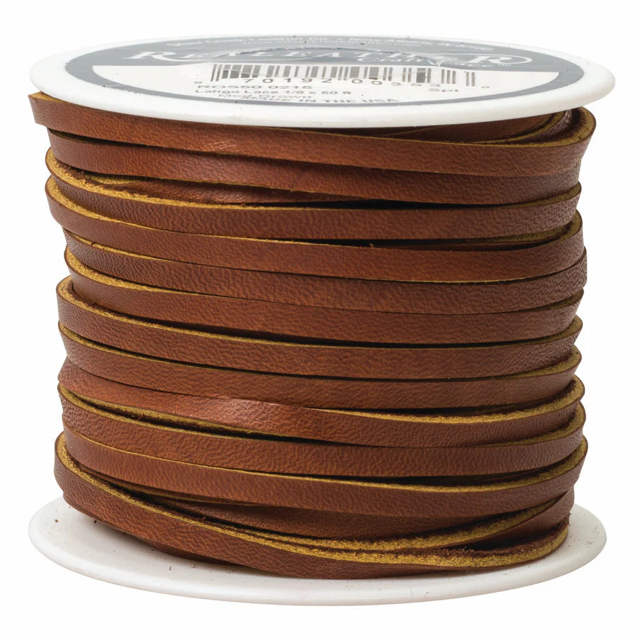 Spooled Latigo Lace – 1/8" x 50 Feet | Durable Continuous Leather Lace