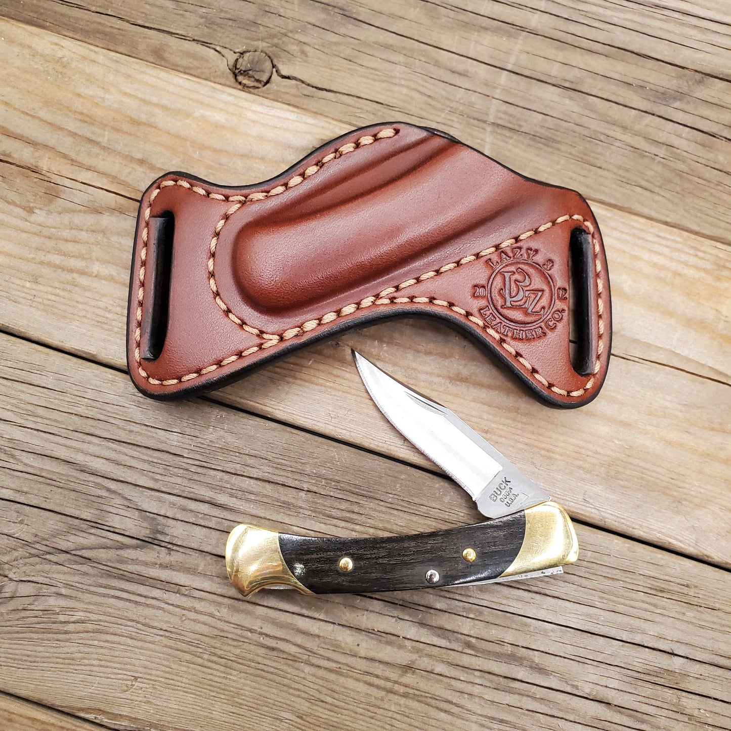 Buck 55 w/ Mini Bishop Scout Carry Sheath