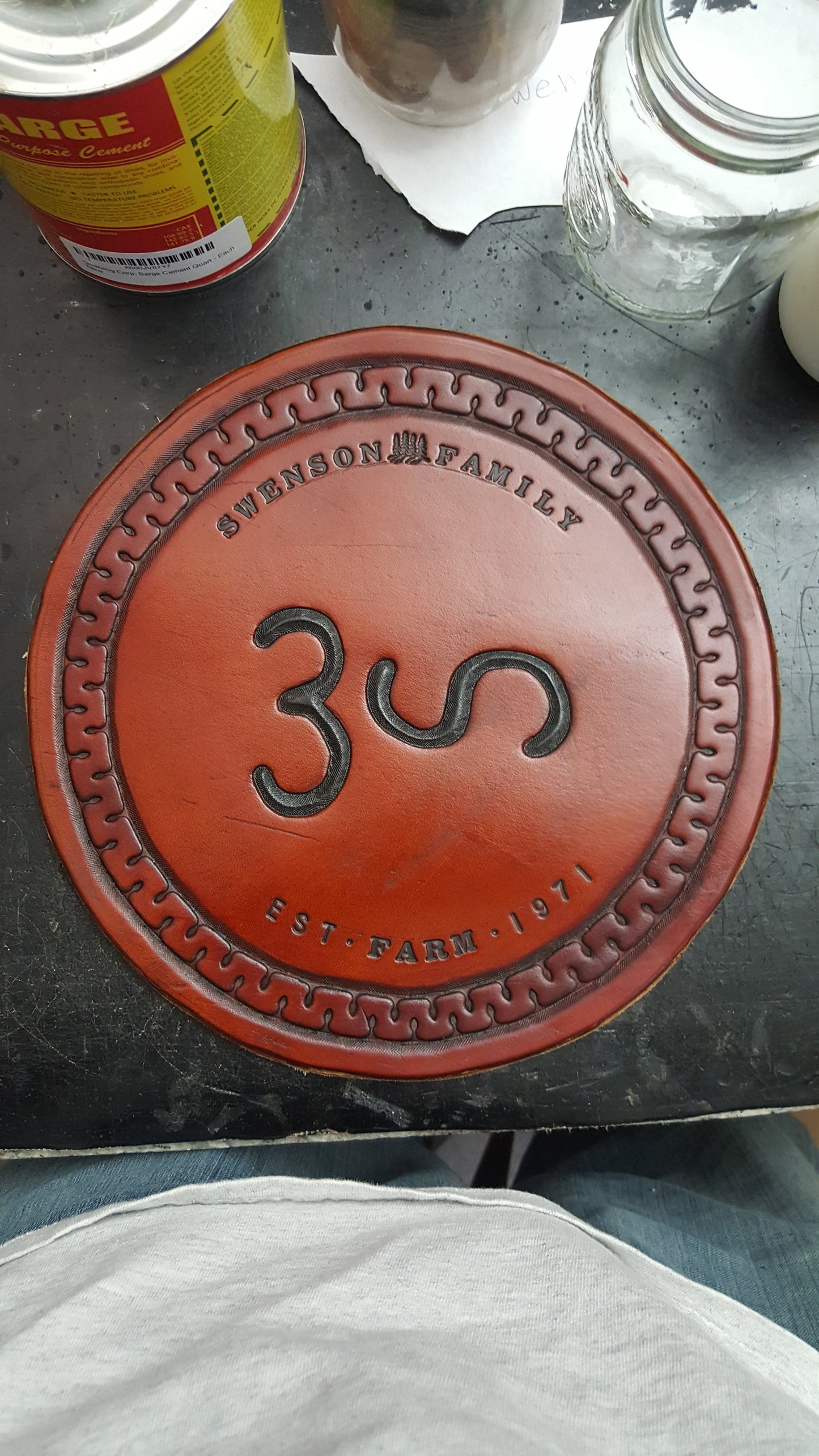 LZ3 Brand Keychain - Lazy 3 Leather Company