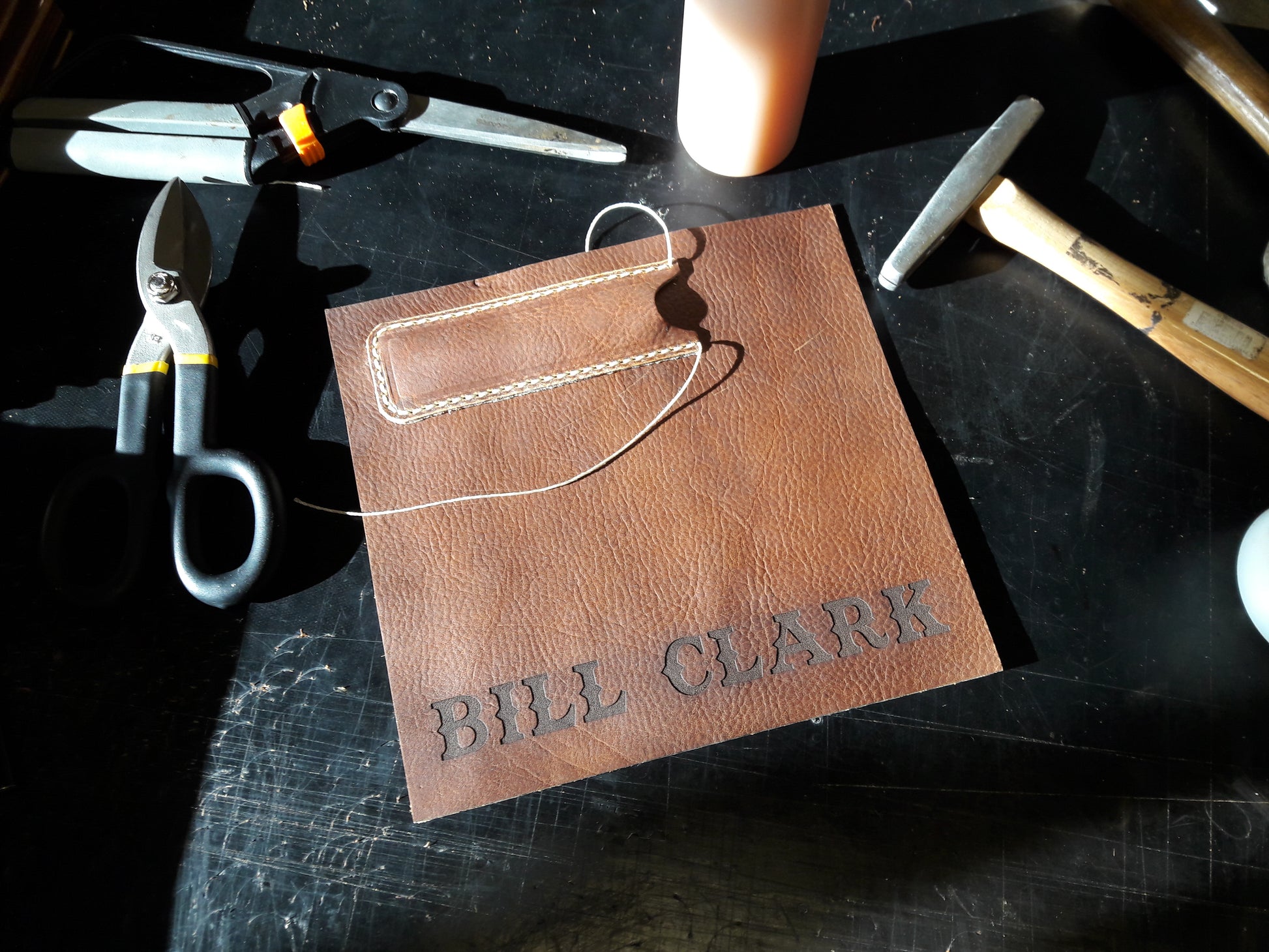 No.84 | Tally Record Book Cover with Pen Pocket - Lazy 3 Leather Company
