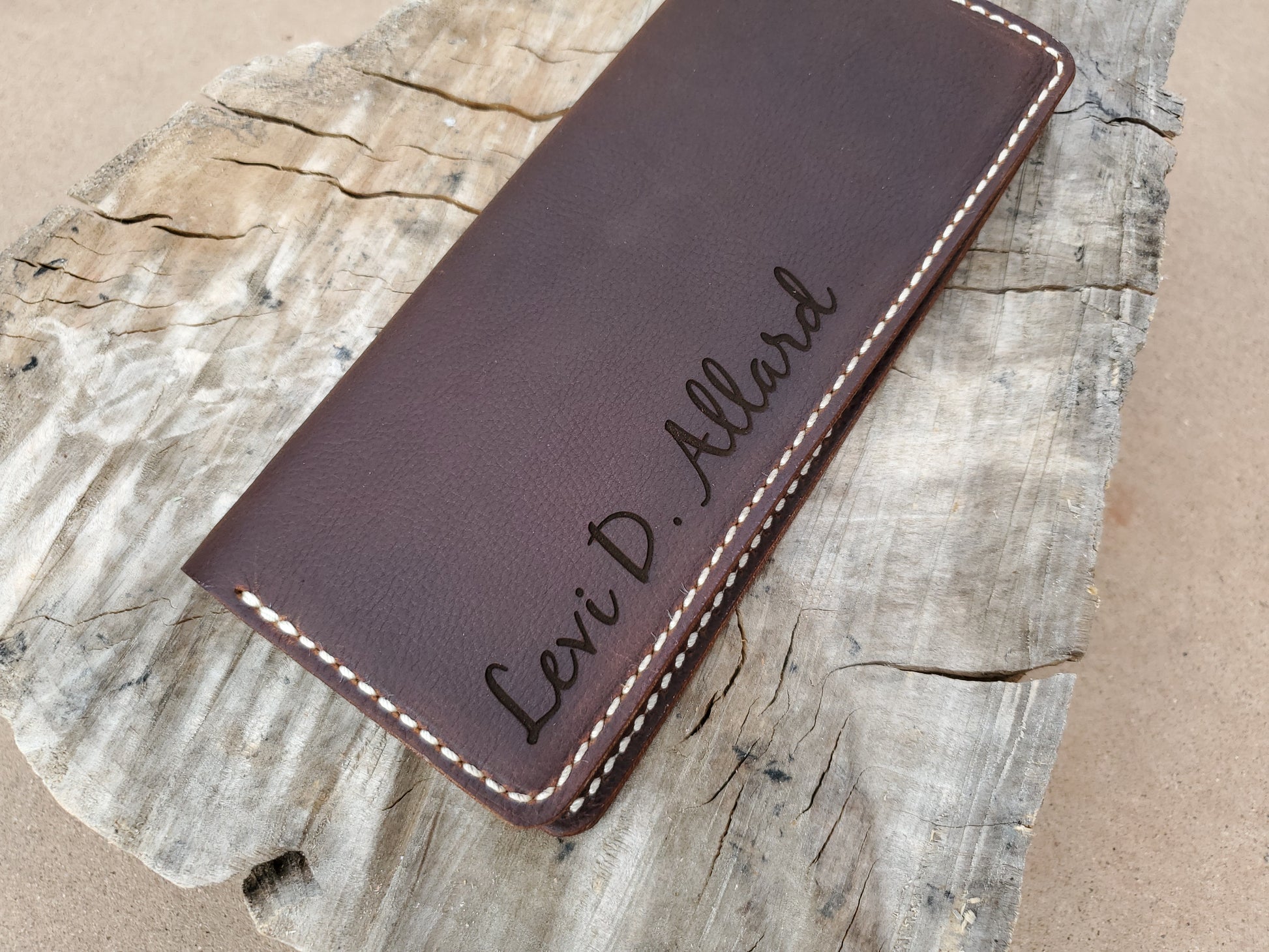 No.84 | Tally Record Book Cover with Pen Pocket - Lazy 3 Leather Company