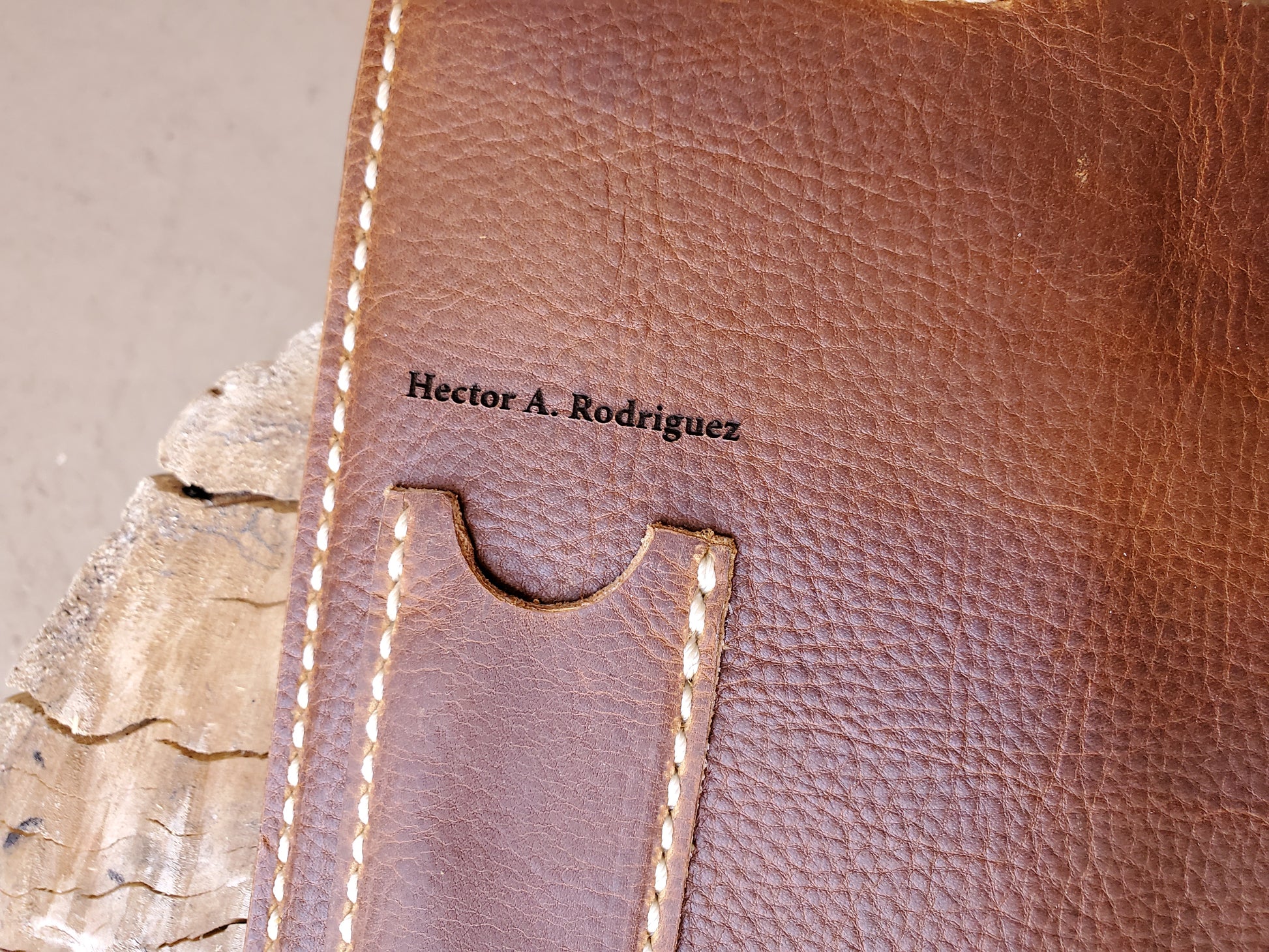 No.84 | Tally Record Book Cover with Pen Pocket - Lazy 3 Leather Company