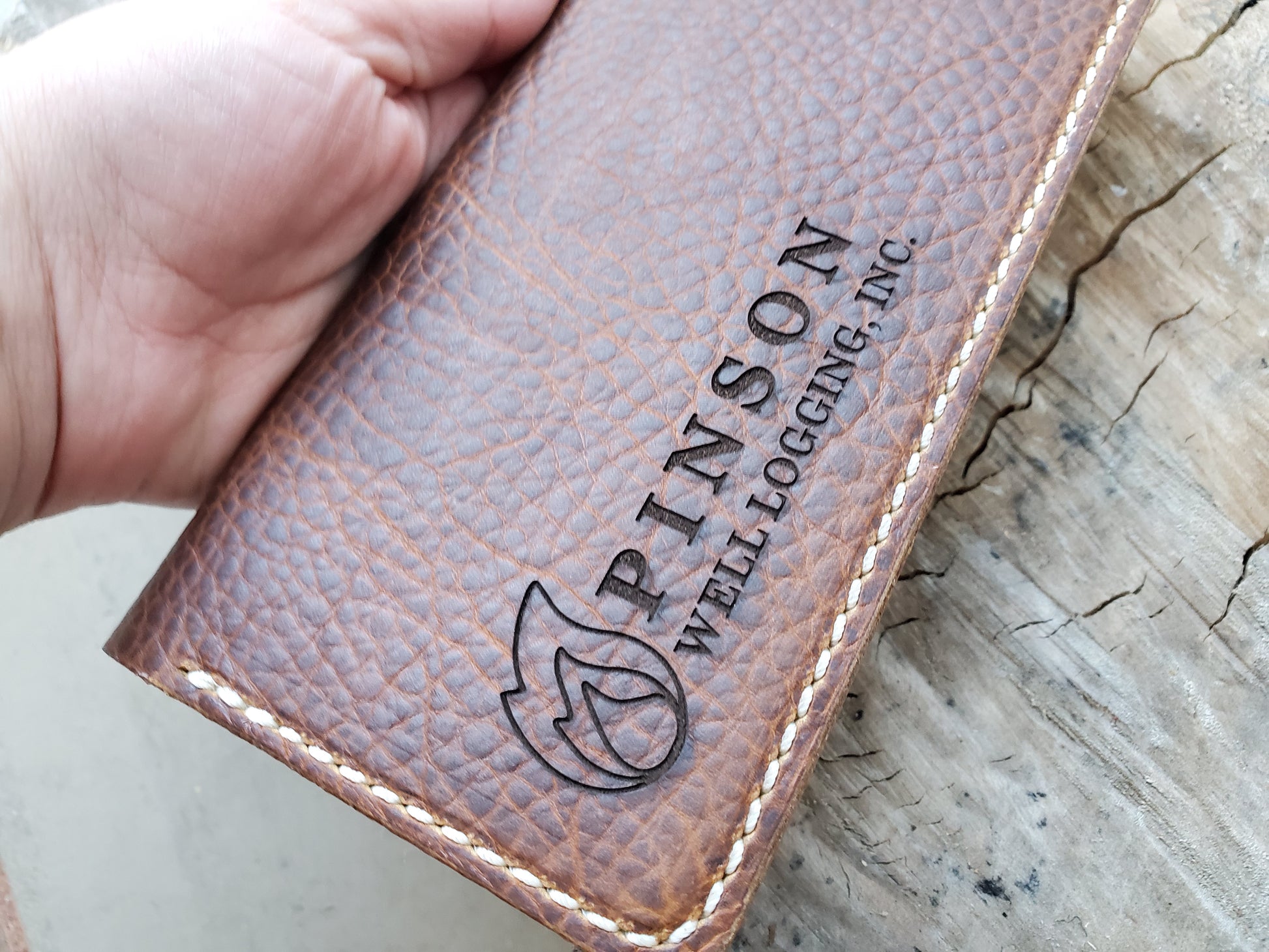 No.84 | Tally Record Book Cover with Pen Pocket - Lazy 3 Leather Company