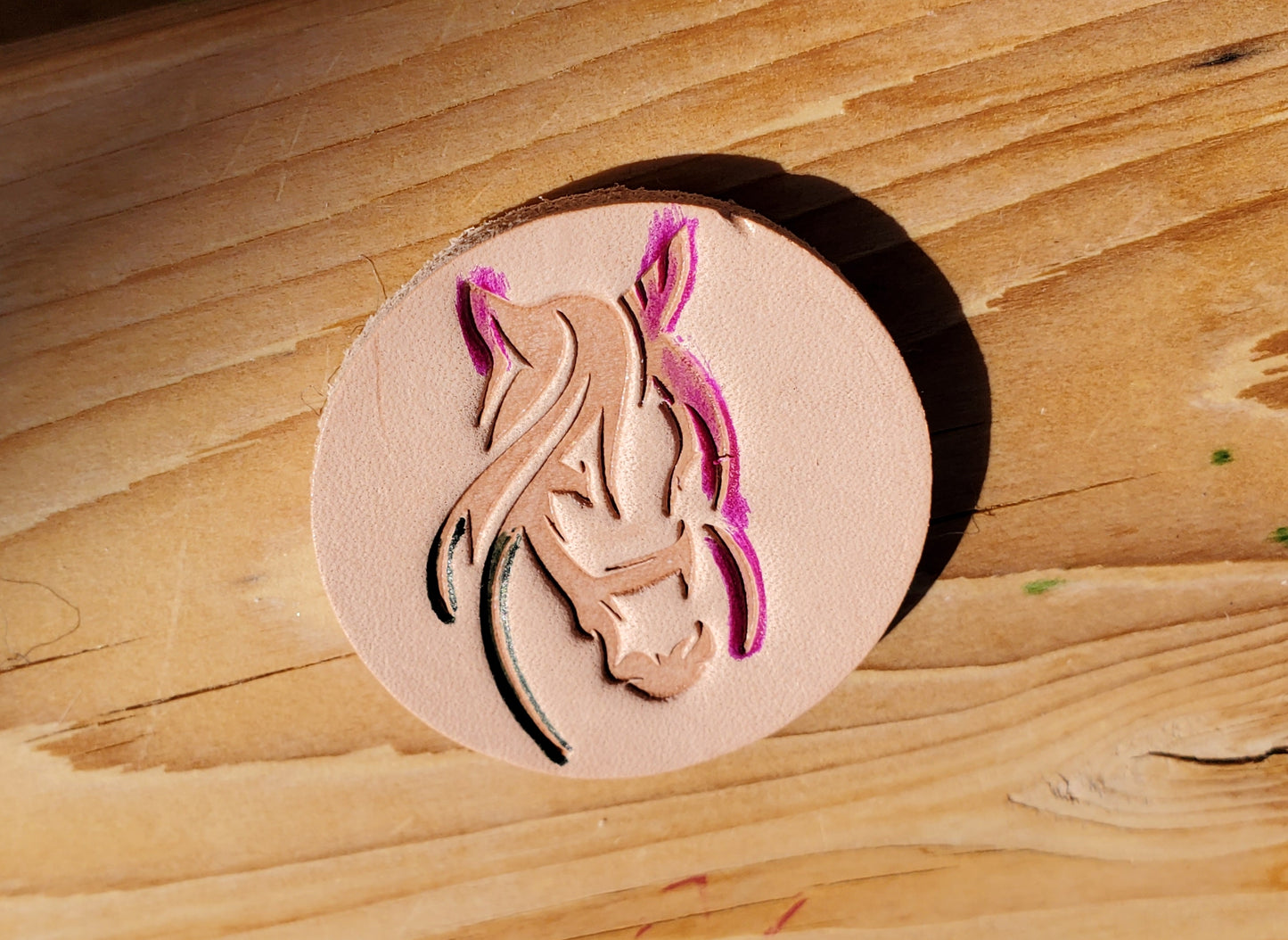 Horse Stamped Leather Keychain - Lazy 3 Leather Company