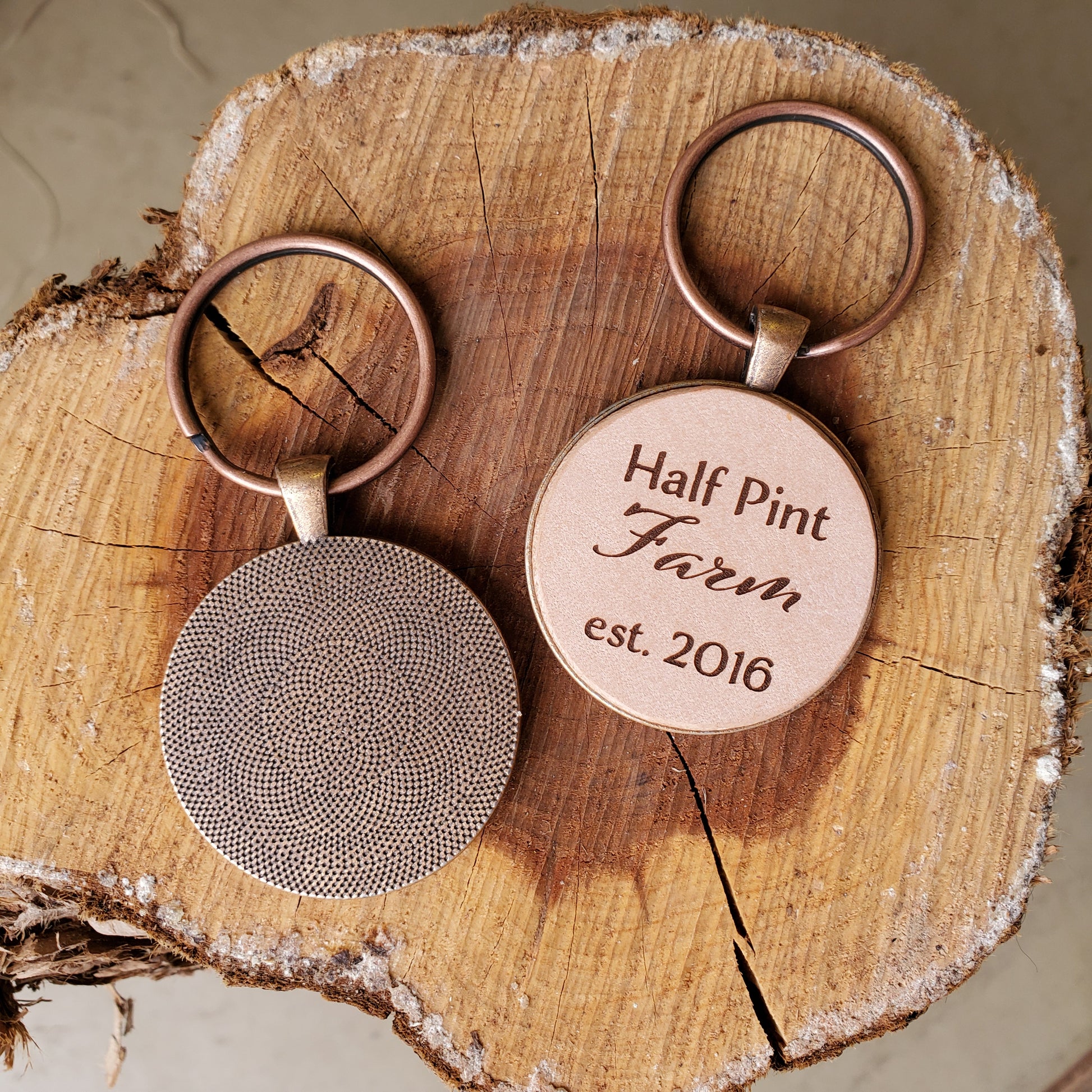 Laser Engraved Leather Keychain - Lazy 3 Leather Company