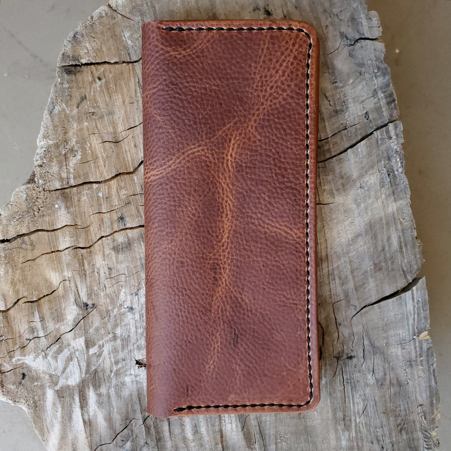 No.83 | Leather Tally Record Book Cover Full Grain Leather - Lazy 3 Leather Company