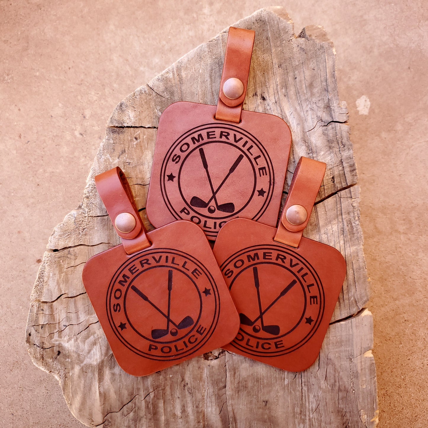 No.44 | Leather Golf Bag Tag - Lazy 3 Leather Company