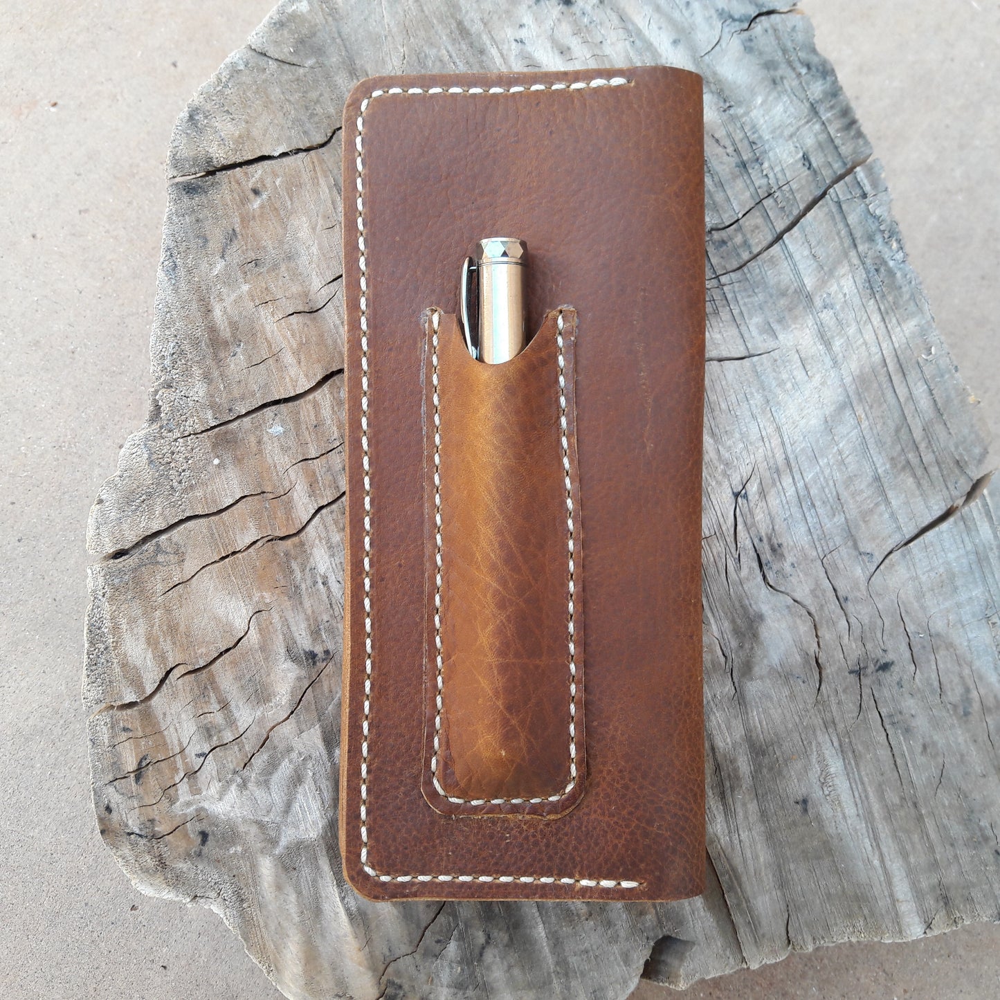 No.84 | Tally Record Book Cover with Pen Pocket - Lazy 3 Leather Company