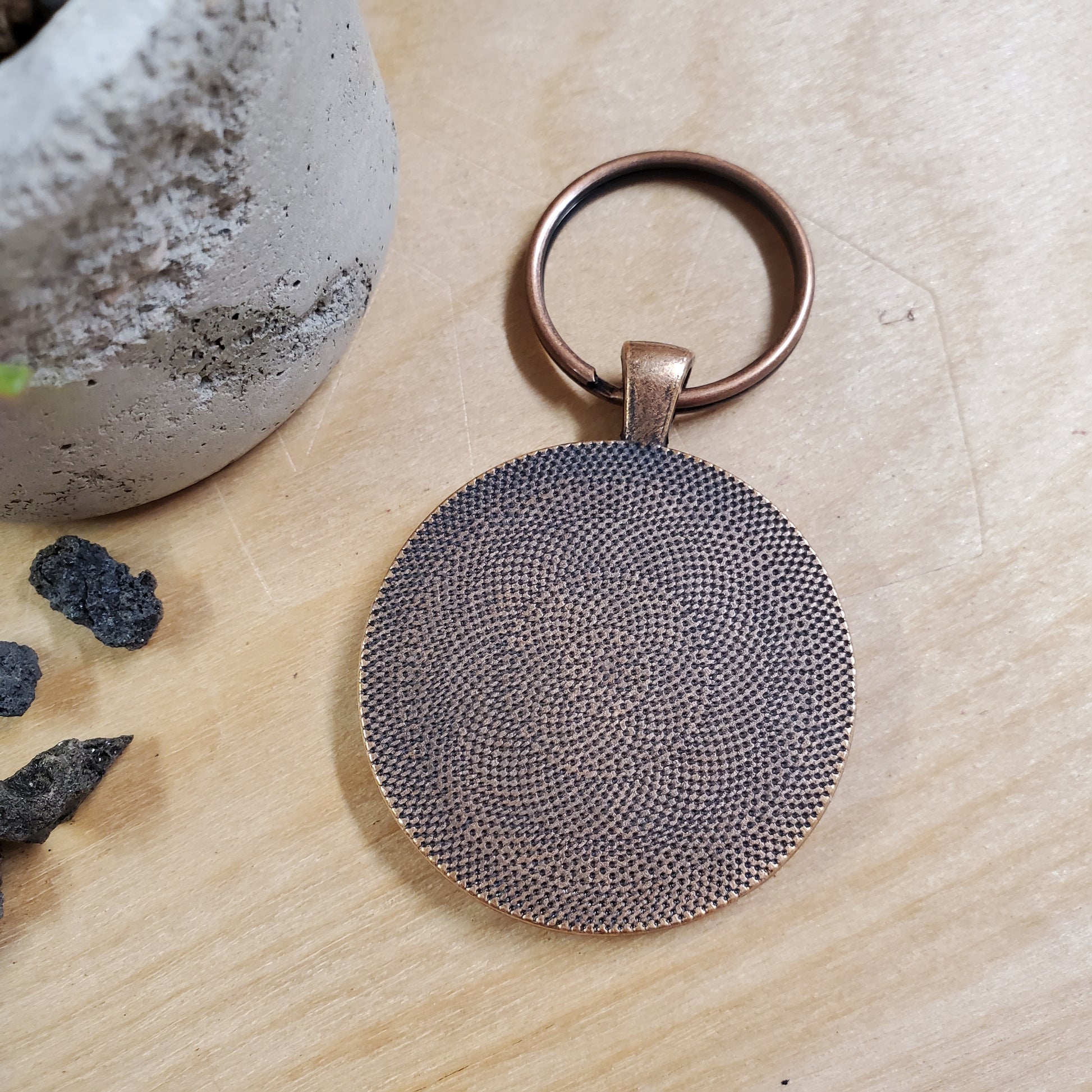 Southern Utah Palm Tree Keychain - Lazy 3 Leather Company