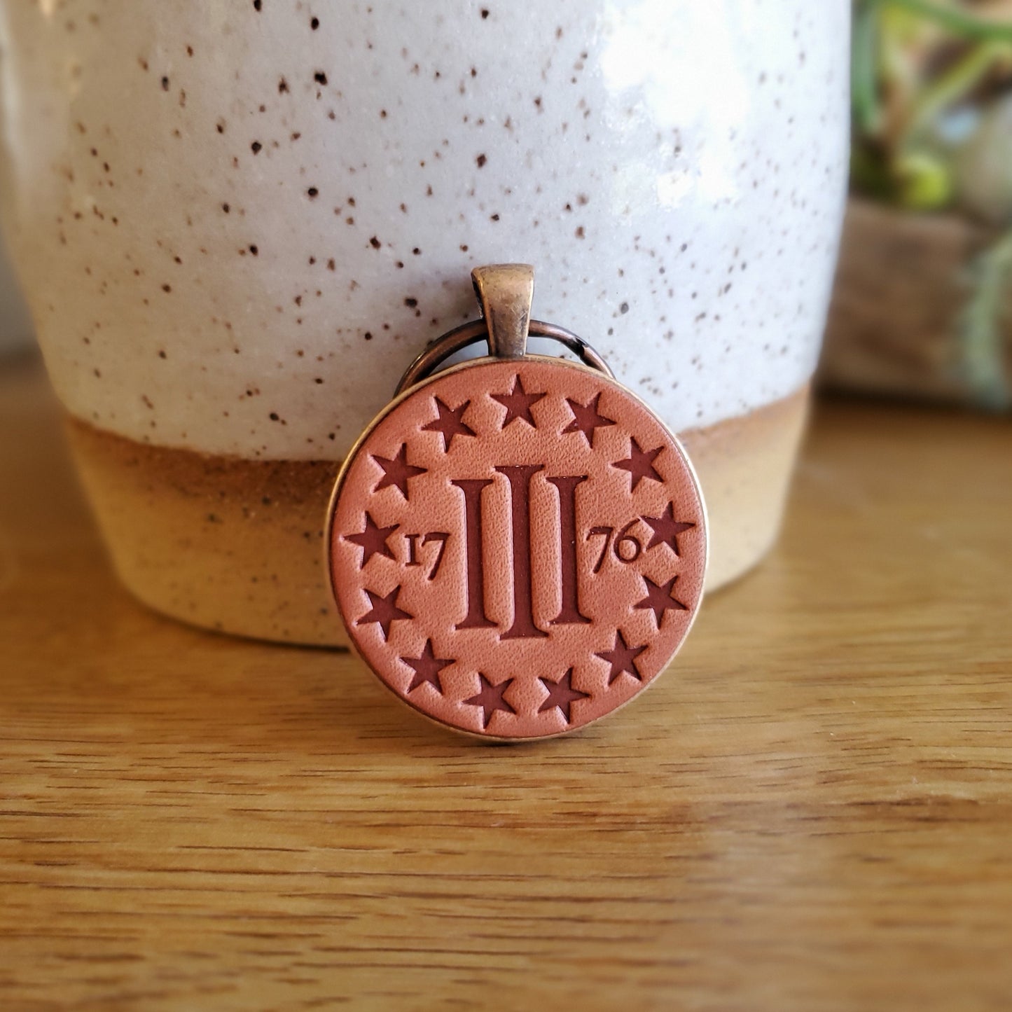 1776 USA Keychain - Lazy 3 Leather Company
