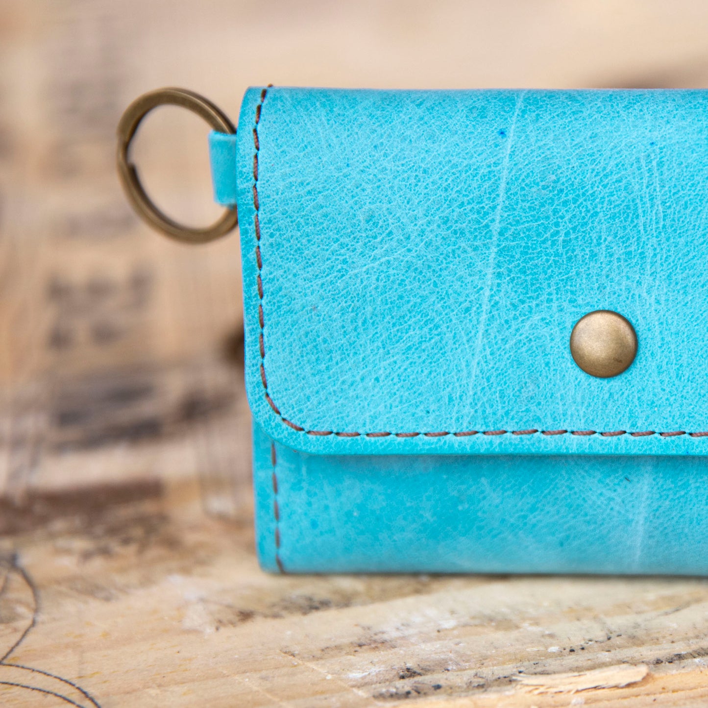Card Case with keyring - Lazy 3 Leather Company