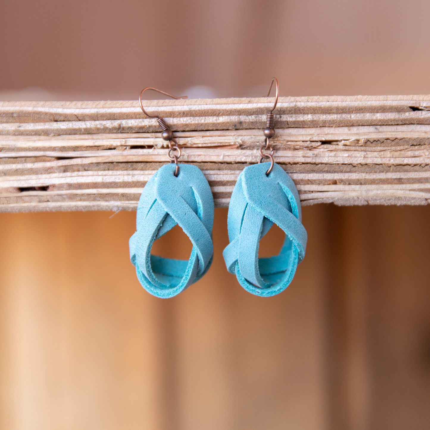 Magic Braided Knot Leather Earrings - Lazy 3 Leather Company