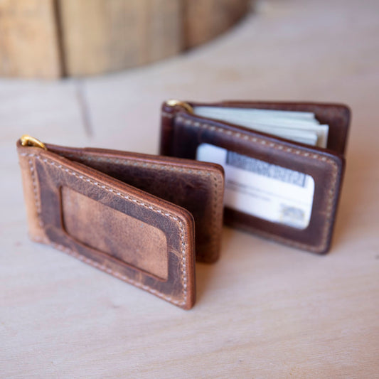 Bar Clip Leather Wallet - Lazy 3 Leather Company