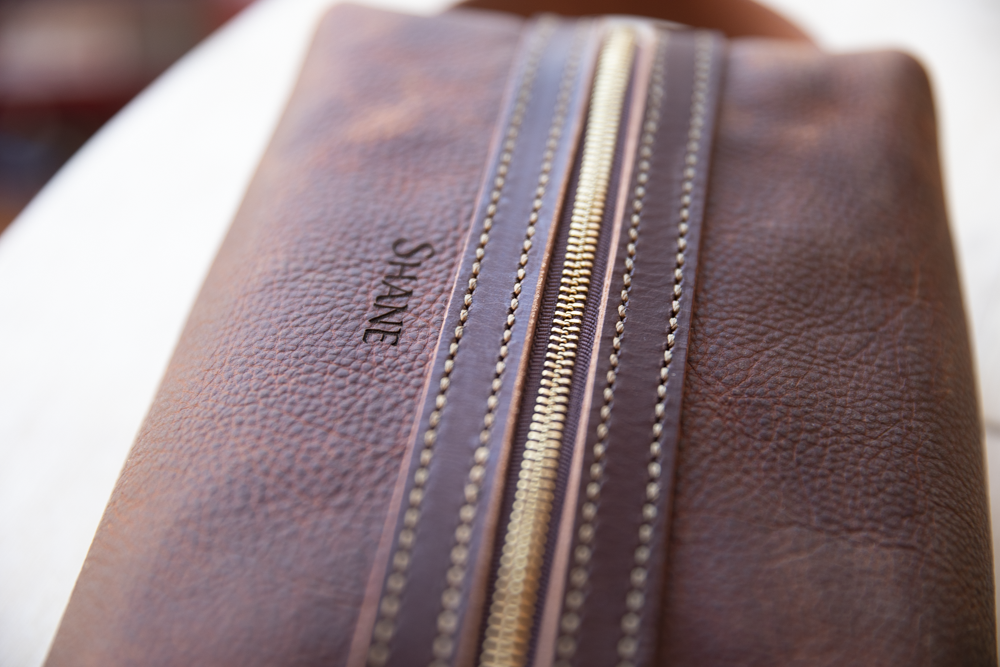 Leather Dopp Shave Bag - Lazy 3 Leather Company
