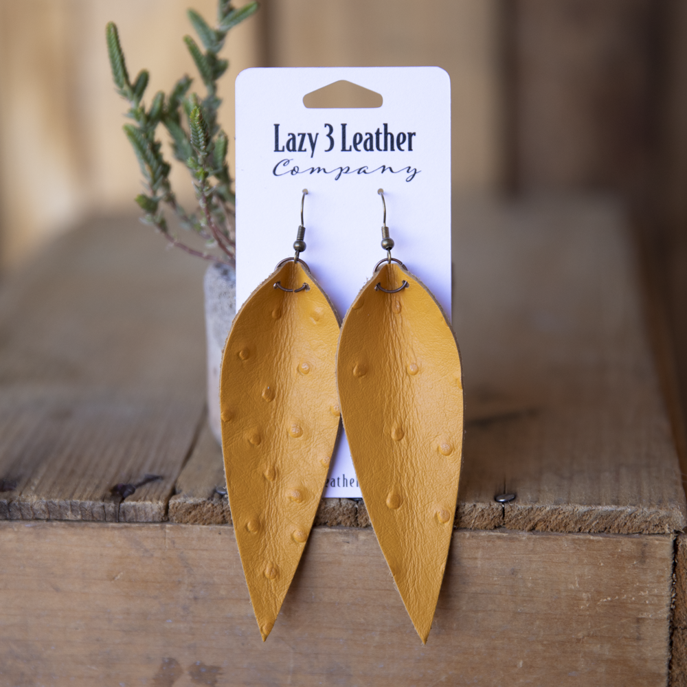 Tear Drop Earrings - Lazy 3 Leather Company