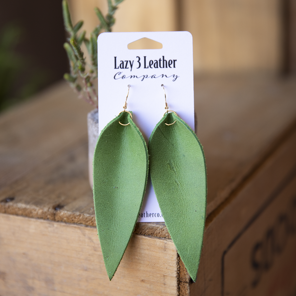 Tear Drop Earrings - Lazy 3 Leather Company