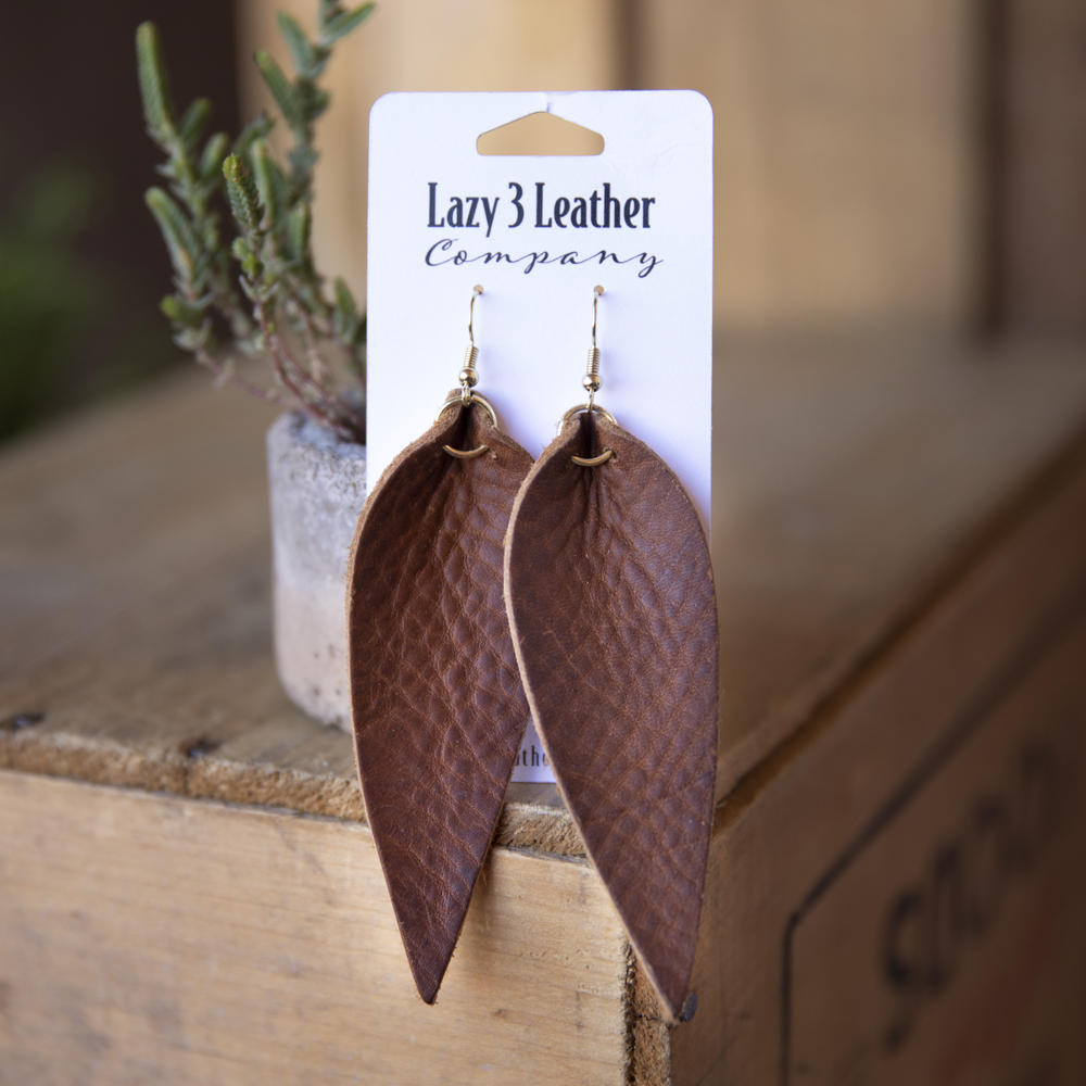 Tear Drop Earrings - Lazy 3 Leather Company