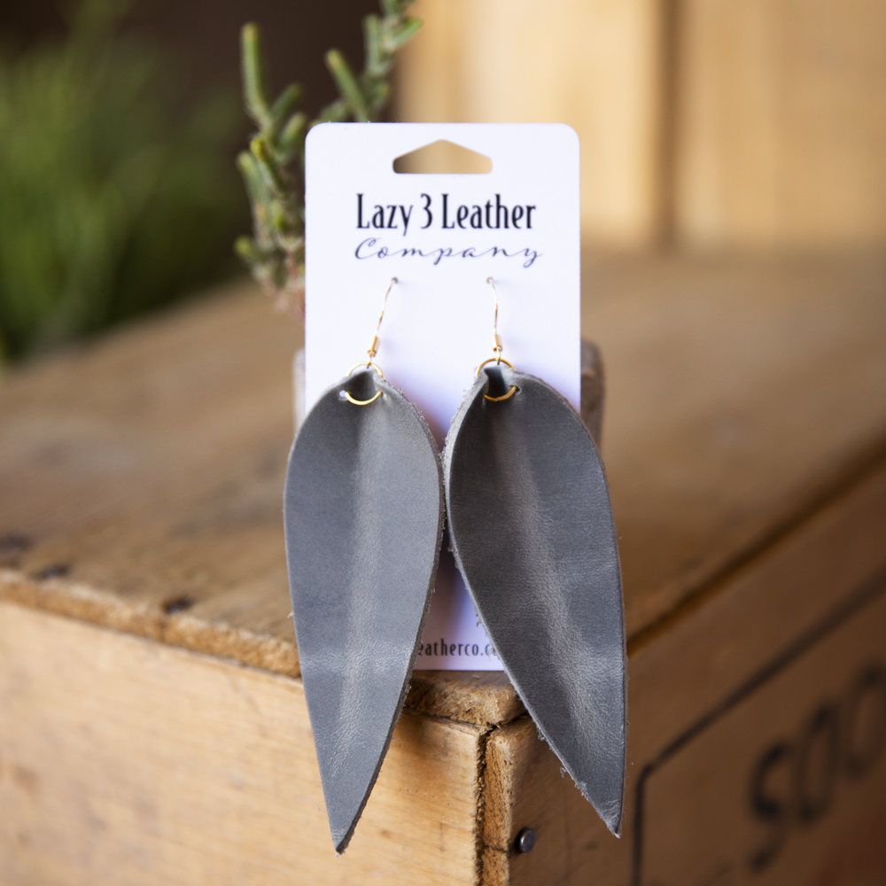 Tear Drop Earrings - Lazy 3 Leather Company