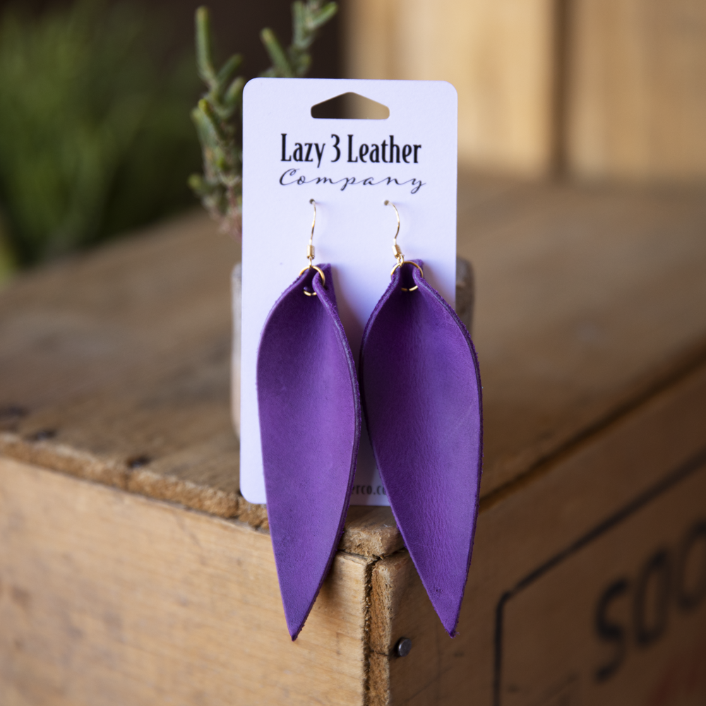 Tear Drop Earrings - Lazy 3 Leather Company