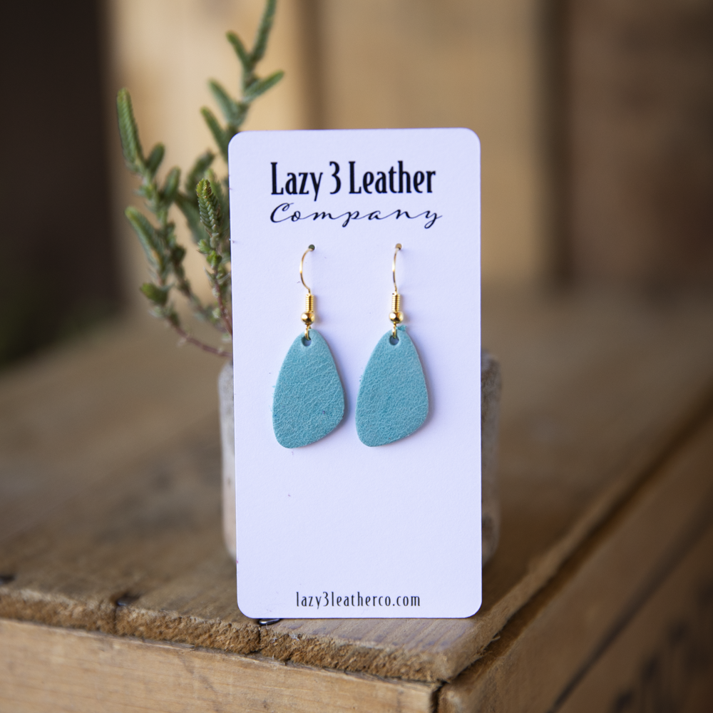 Mini Drop Earring - Lazy 3 Leather Company