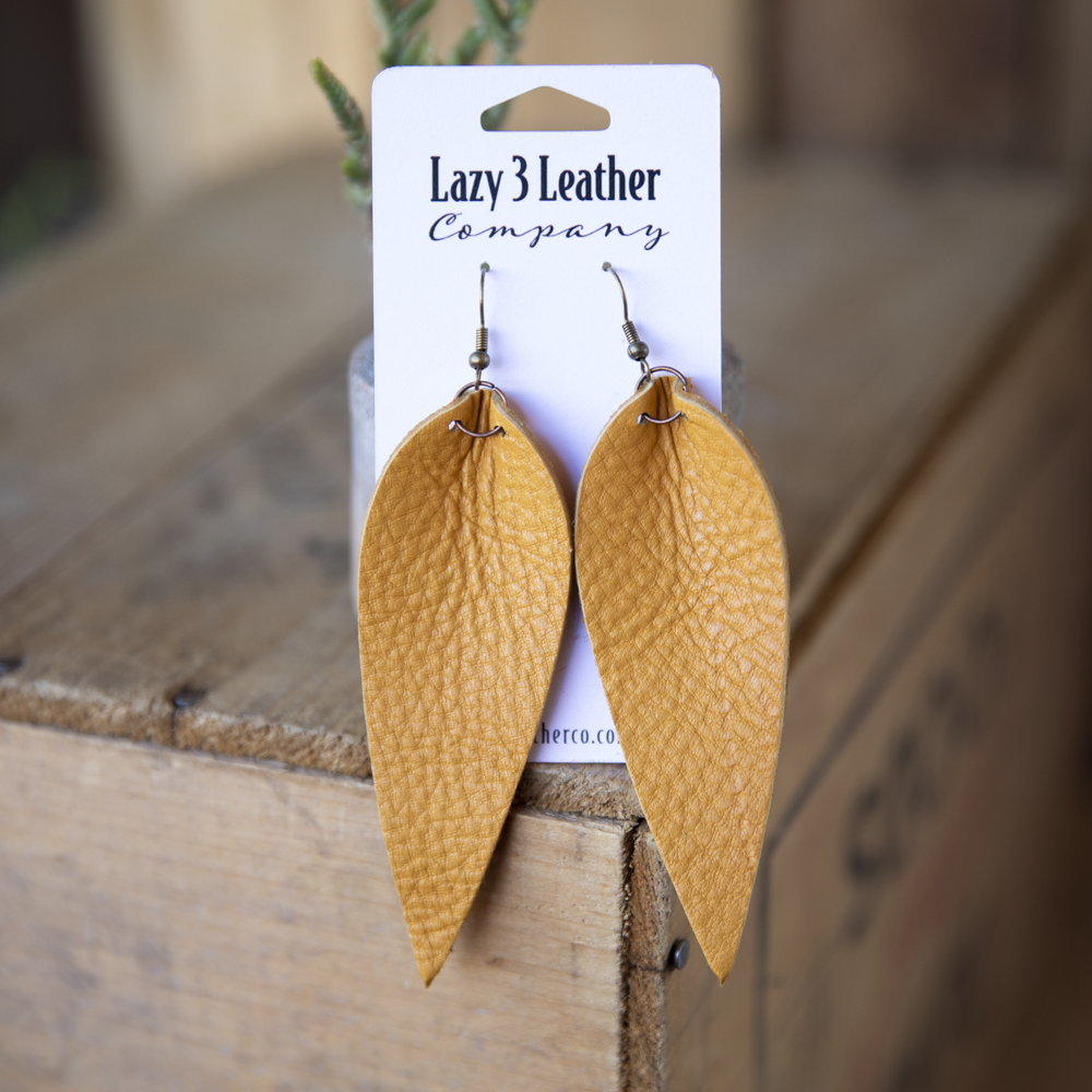 Tear Drop Earrings - Lazy 3 Leather Company