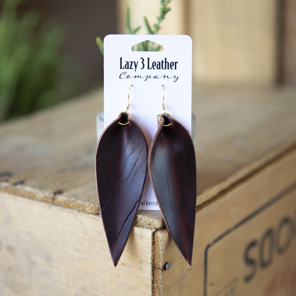 Tear Drop Earrings - Lazy 3 Leather Company