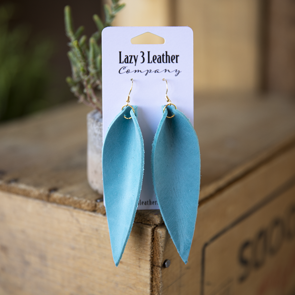 Tear Drop Earrings - Lazy 3 Leather Company