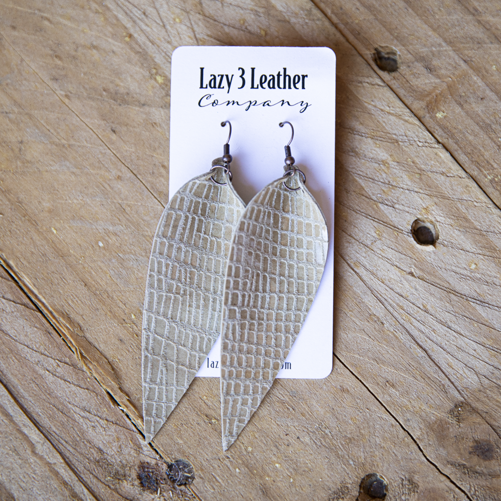 Tear Drop Earrings - Lazy 3 Leather Company