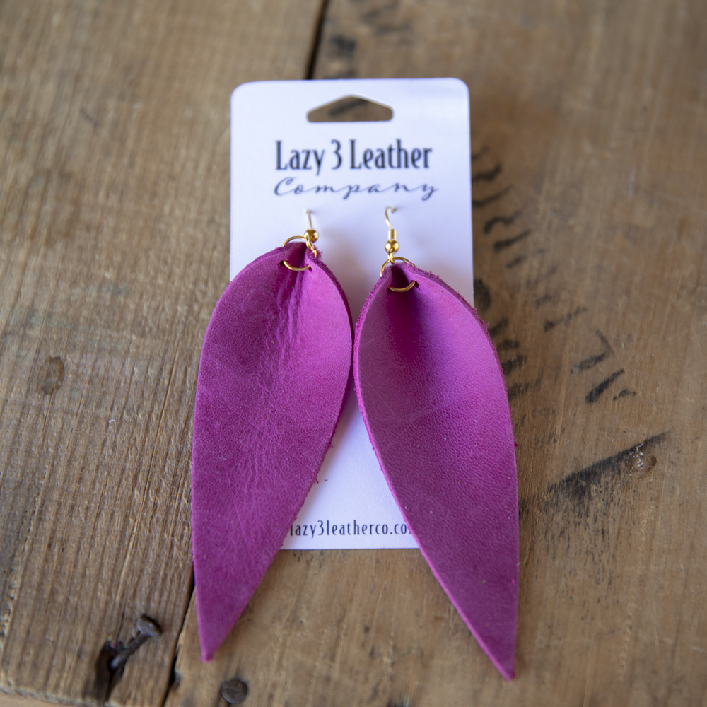 Tear Drop Earrings - Lazy 3 Leather Company