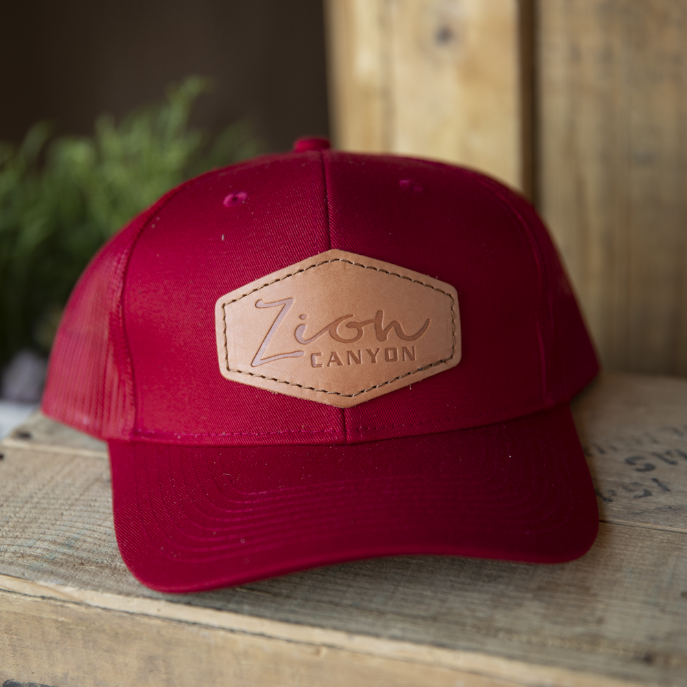 Zion Canyon Leather Patch Hat - Lazy 3 Leather Company